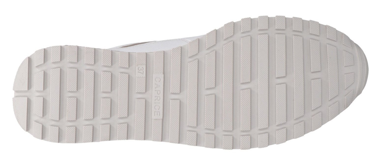 Caprice Sneakers met sleehak , vrijetijdsschoen, lage schoen, veterschoen in comfortwijdte g (= breed)