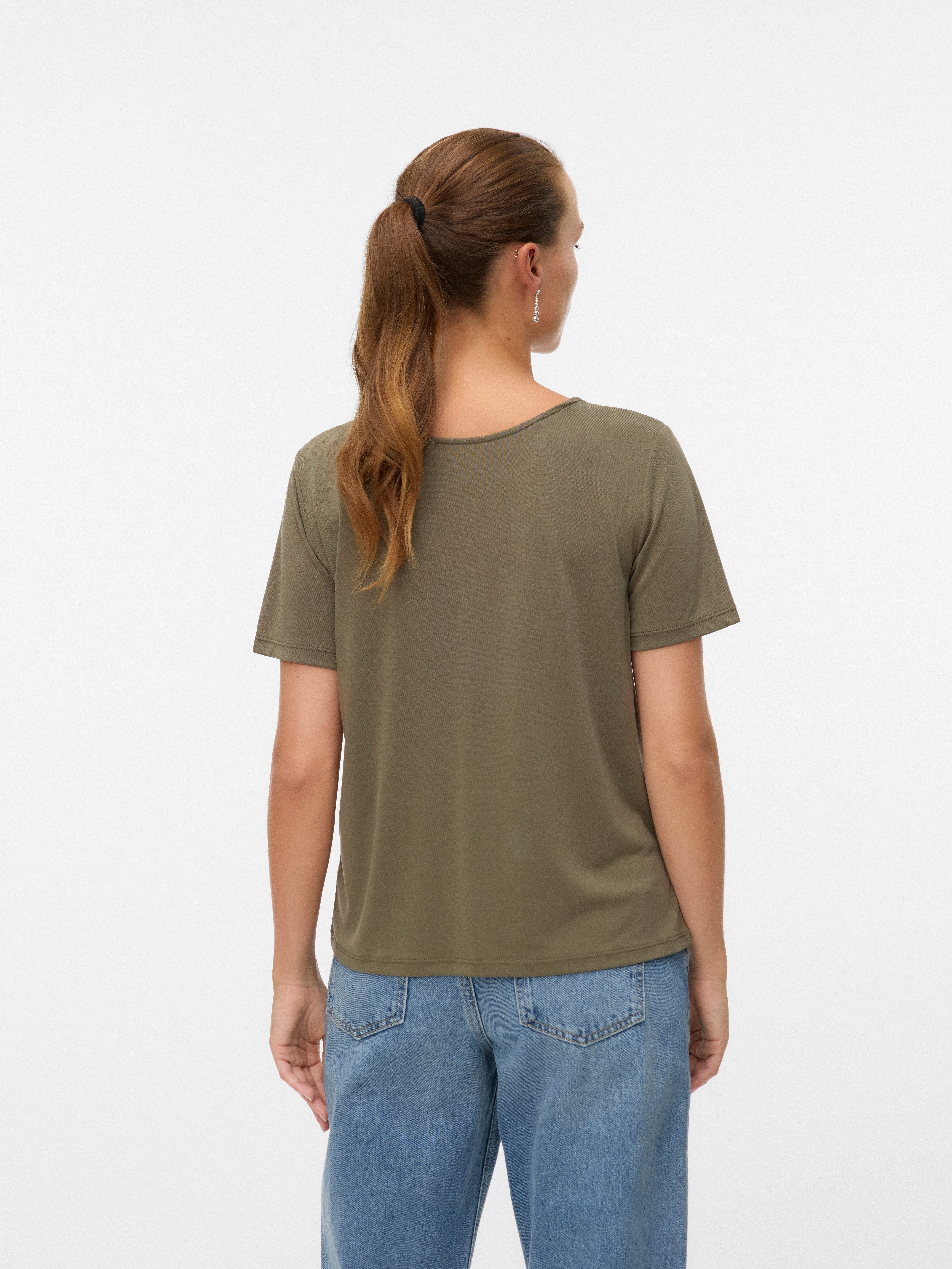 Vero Moda Shirt met korte mouwen VMSAVANNAH LACE 2-WAY SS TOP JRS