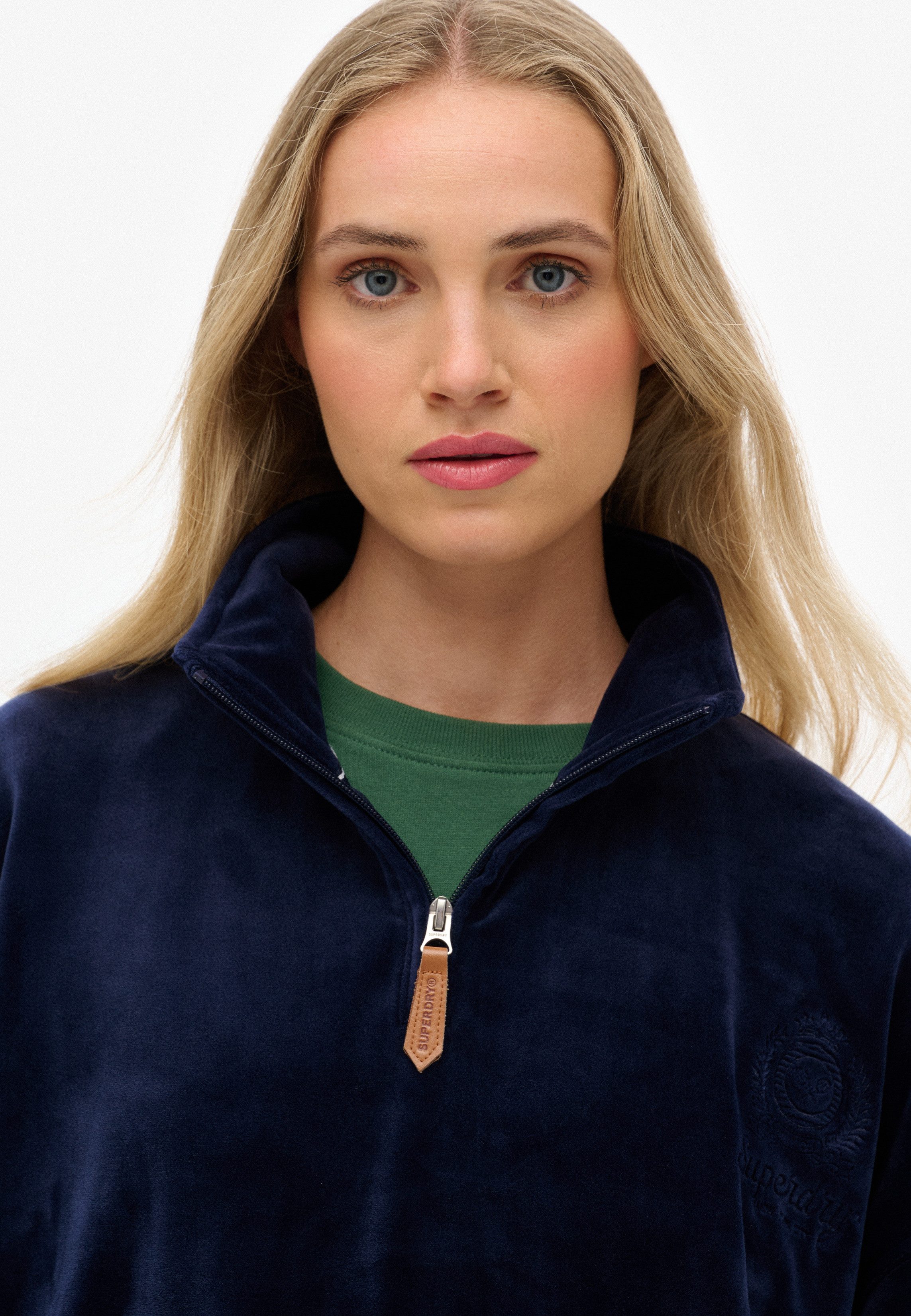 Superdry Sweatshirt COUNTRY CLUB VELOUR 1/4 ZIP