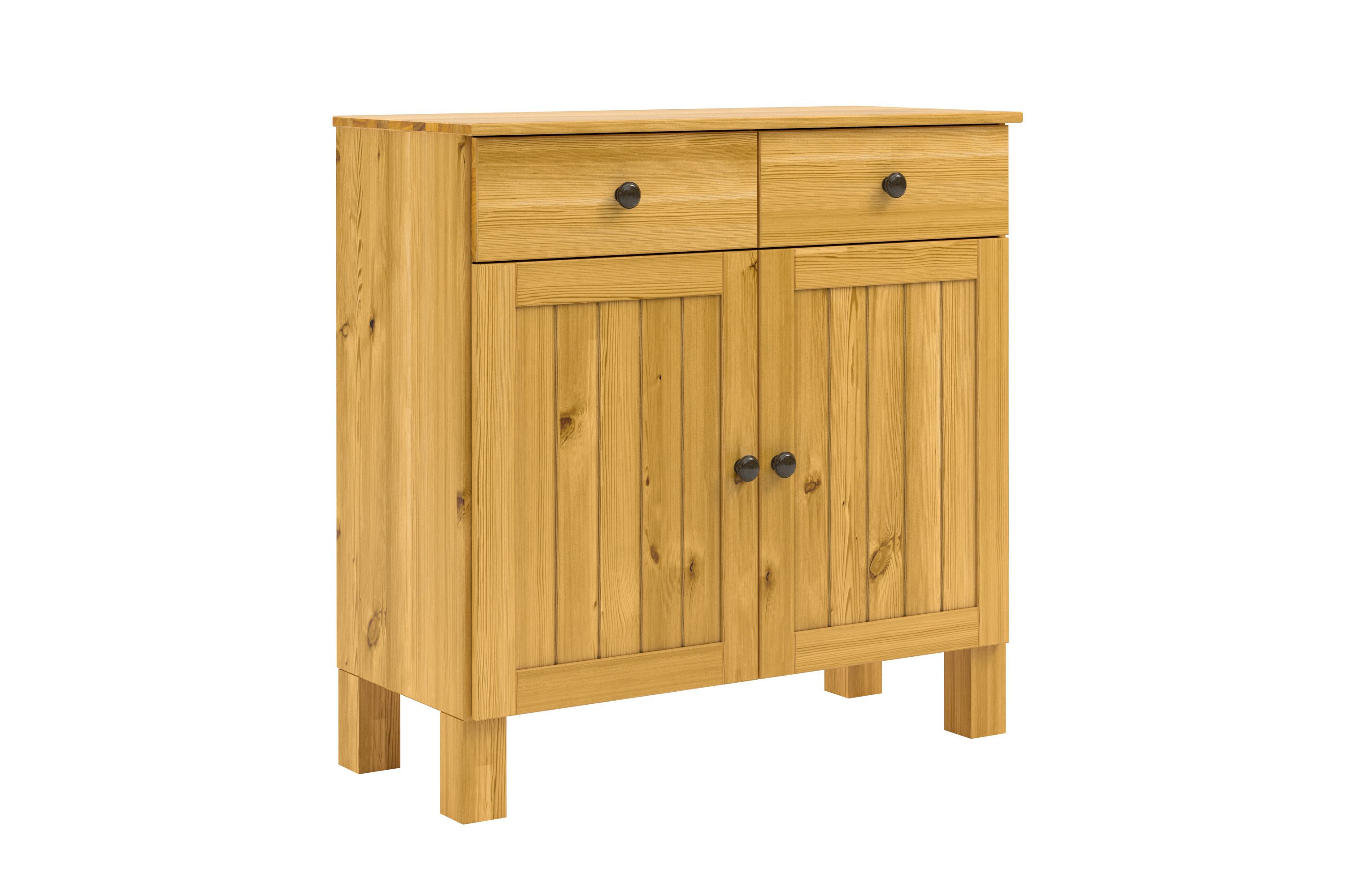 Home affaire Sidetable Alby2 Met 2 deuren, 2 lades en metalen grepen, breedte 85 cm dressoirs beige