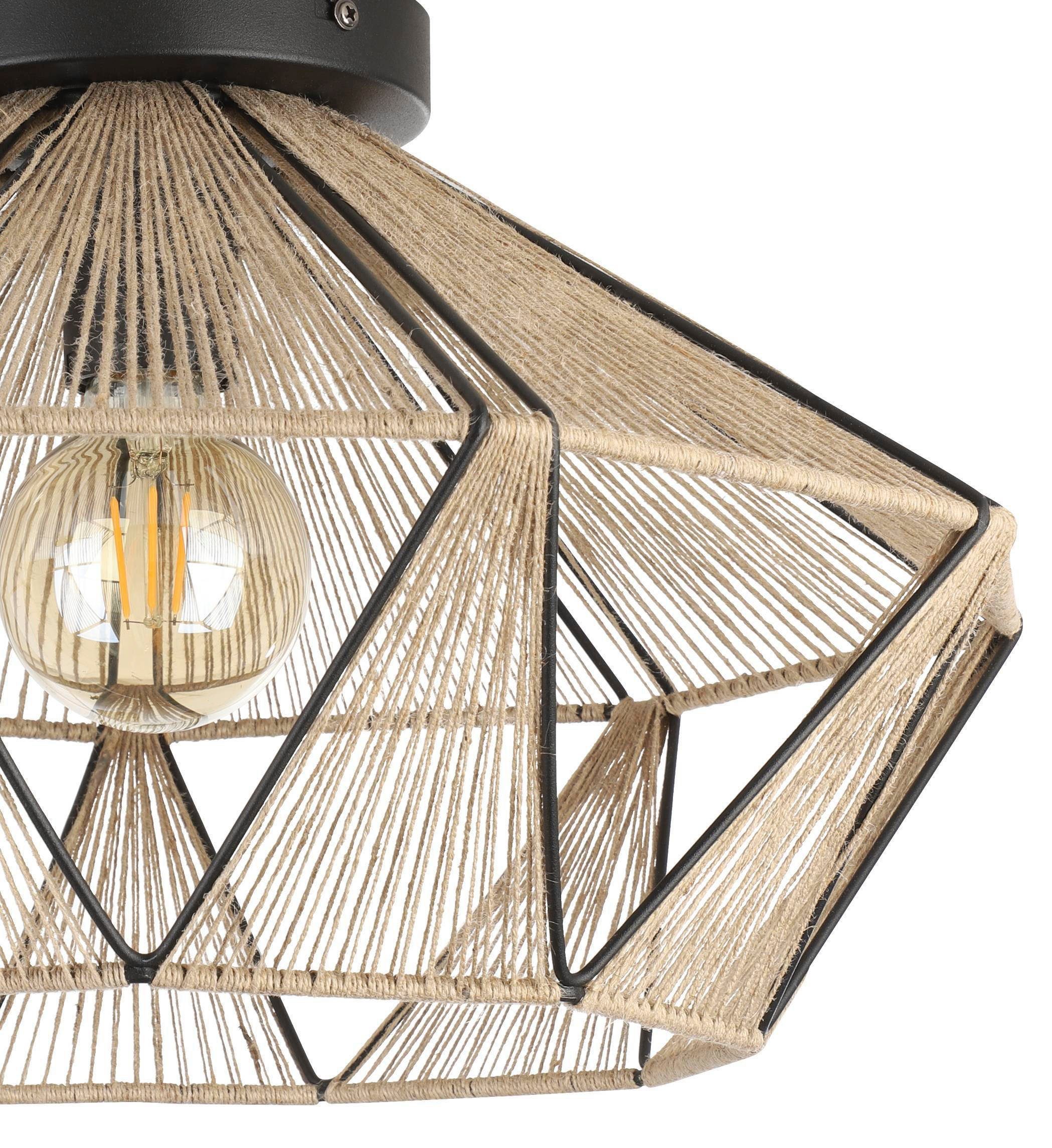 EGLO Plafondlamp ADWICKLE Plafondlamp, staal en textiel, woonkamerlamp, hal lamp (1 stuk)