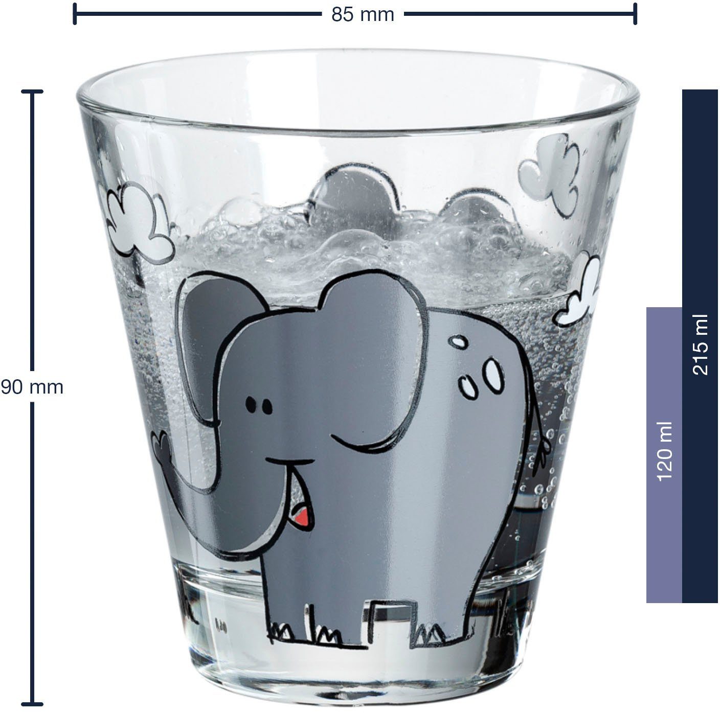 LEONARDO Kinderbeker BAMBINI olifant (set, 6-delig)