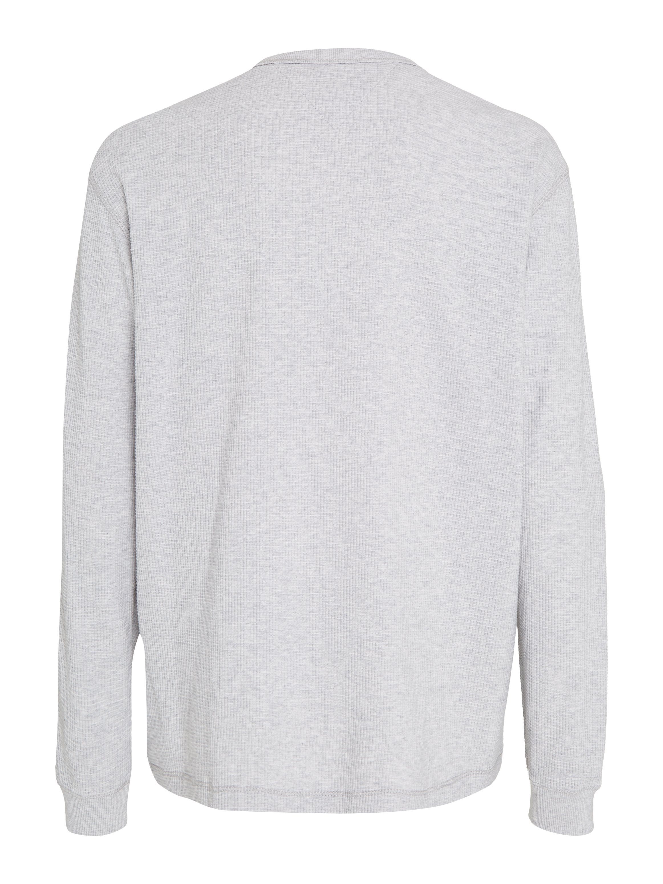 TOMMY JEANS Shirt met lange mouwen TJM REG LS WAFFLE TEE met merklabel op de tailleband
