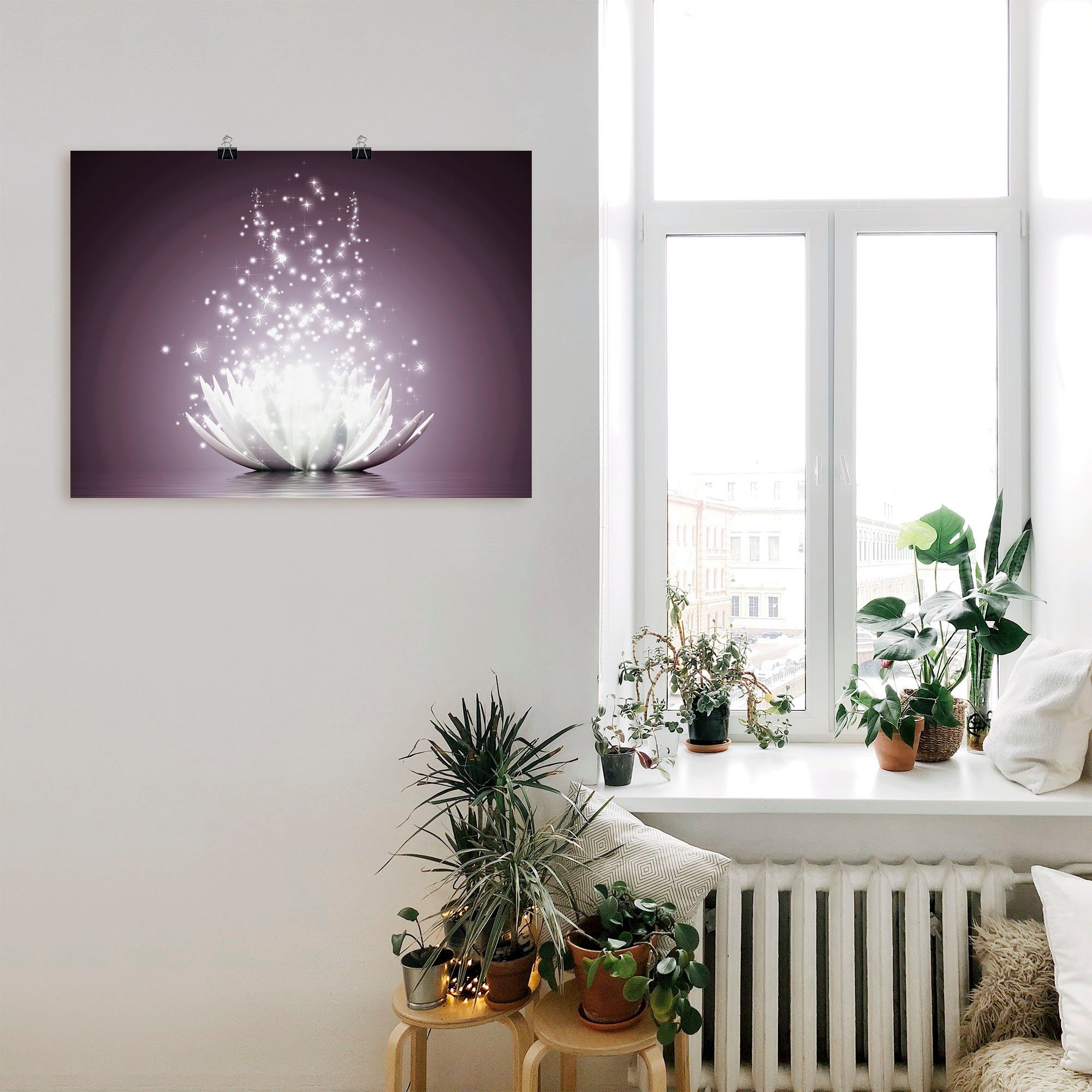 Artland Artprint Magie van de lotusbloem als artprint op linnen, poster, muursticker in verschillende maten