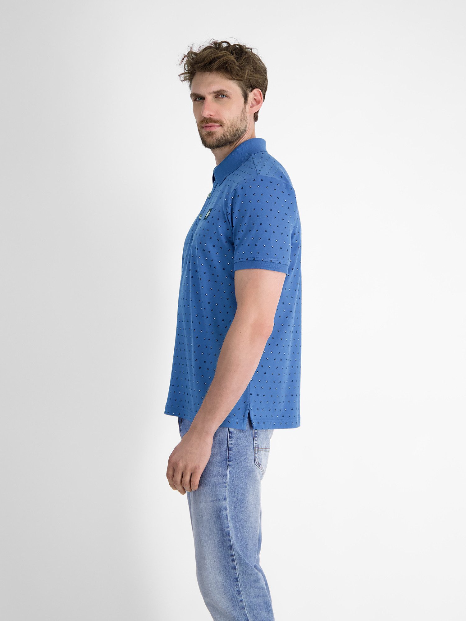Lerros Poloshirt LERROS heren poloshirt met minimalistische print