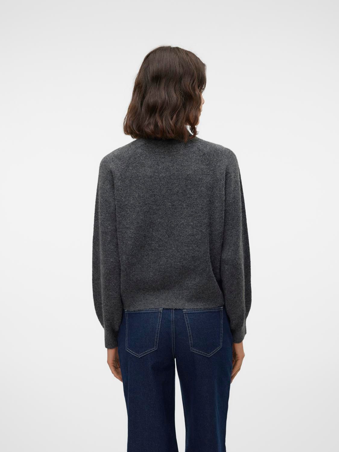 Vero Moda Gebreide trui VMLEAF LS HIGH NECK PULLOVER ENT