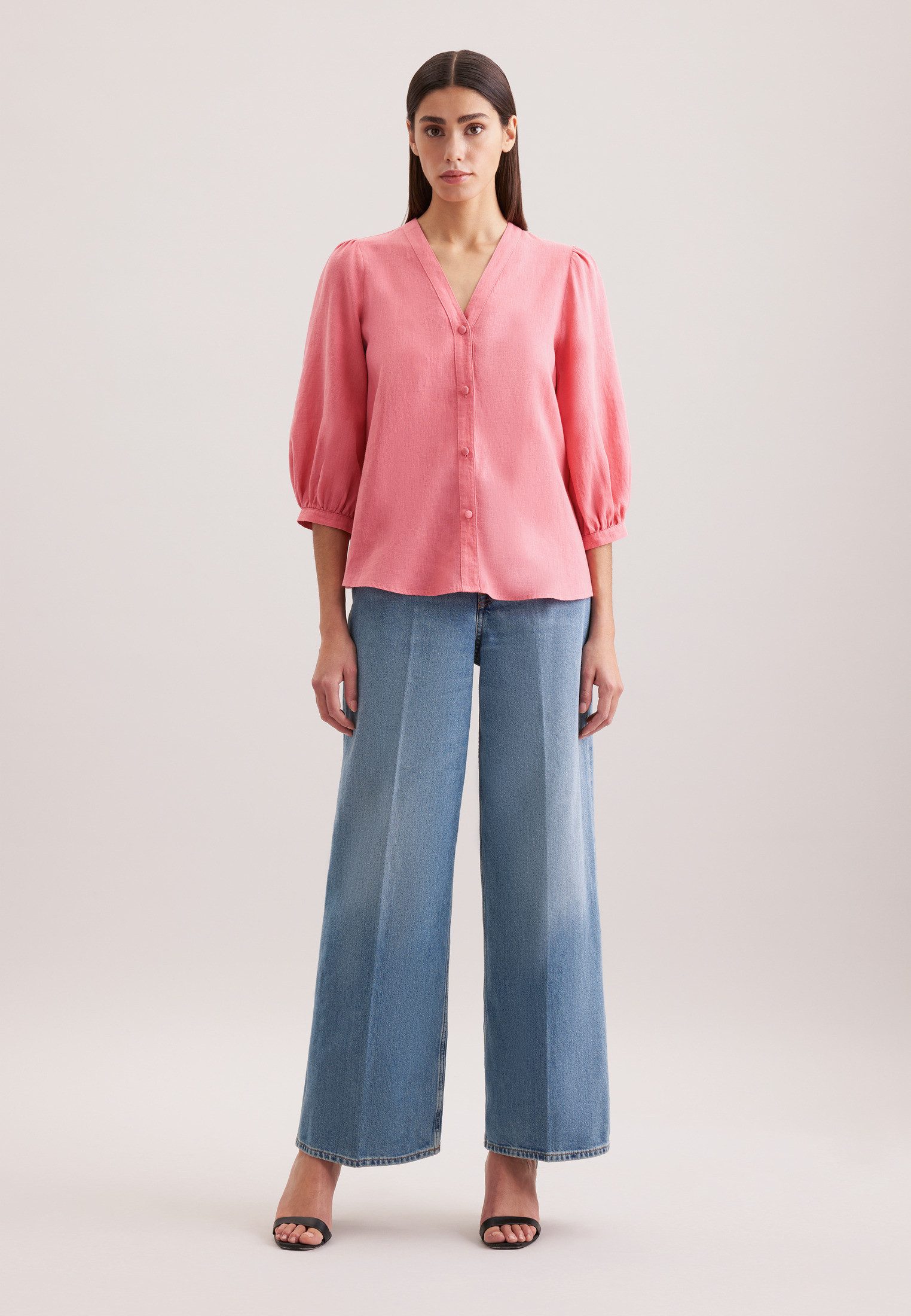 seidensticker Klassieke blouse Zwarte roos