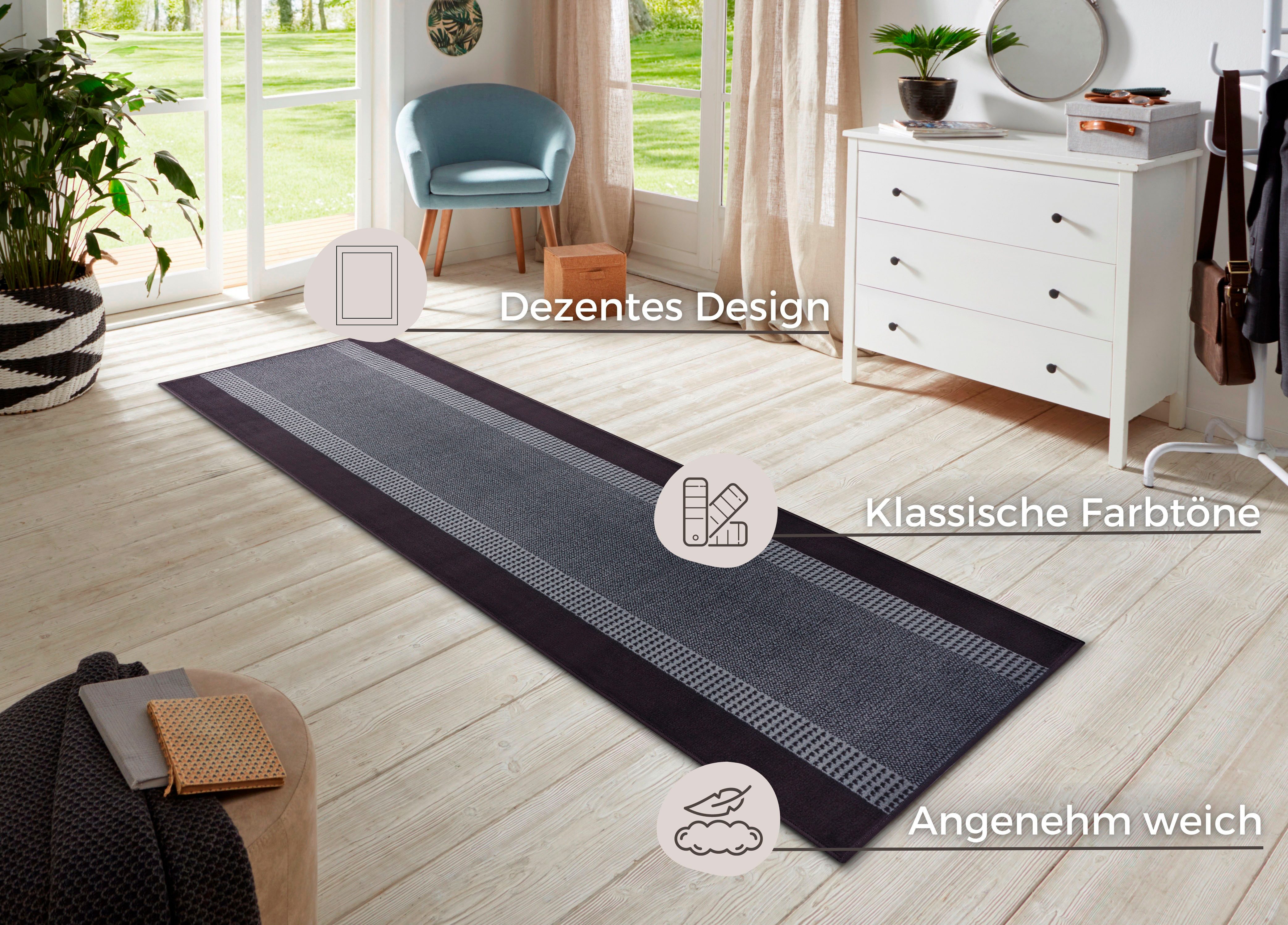 HANSE Home Vloerkleed Band Kortpolig, zacht, loper maten, woonkamer, slaapkamer, eetkamer