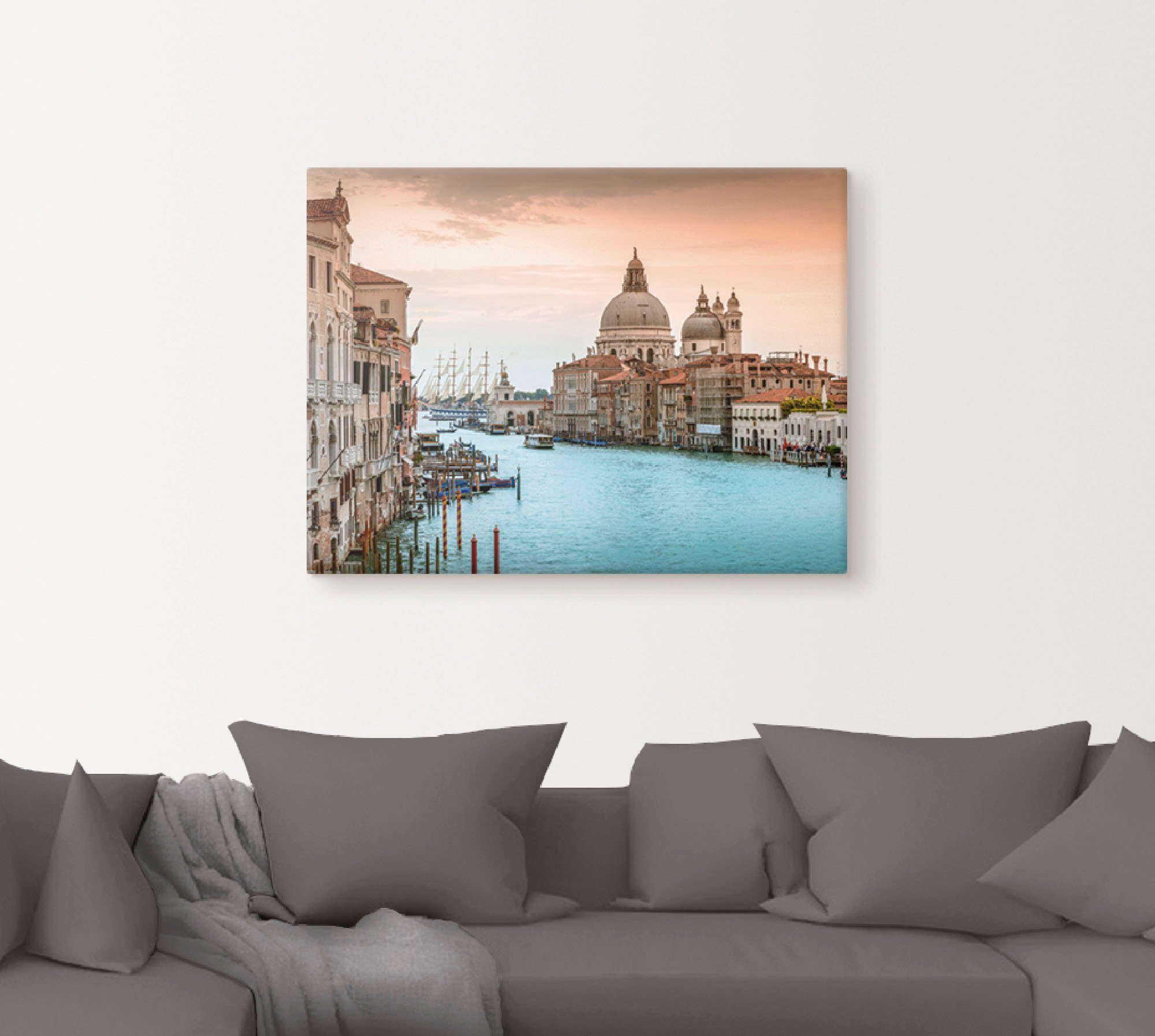 Artland Artprint Venetië Canal Grande I als artprint van aluminium, artprint voor buiten, artprint op linnen, poster, muursticker