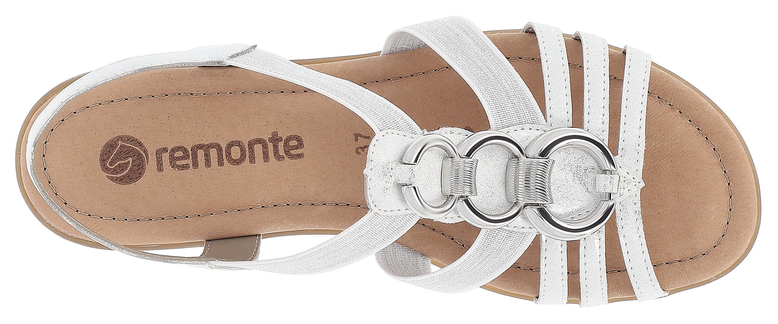 Remonte Sandalen , sleehak, zomerschoen, sandaal met elastische banden
