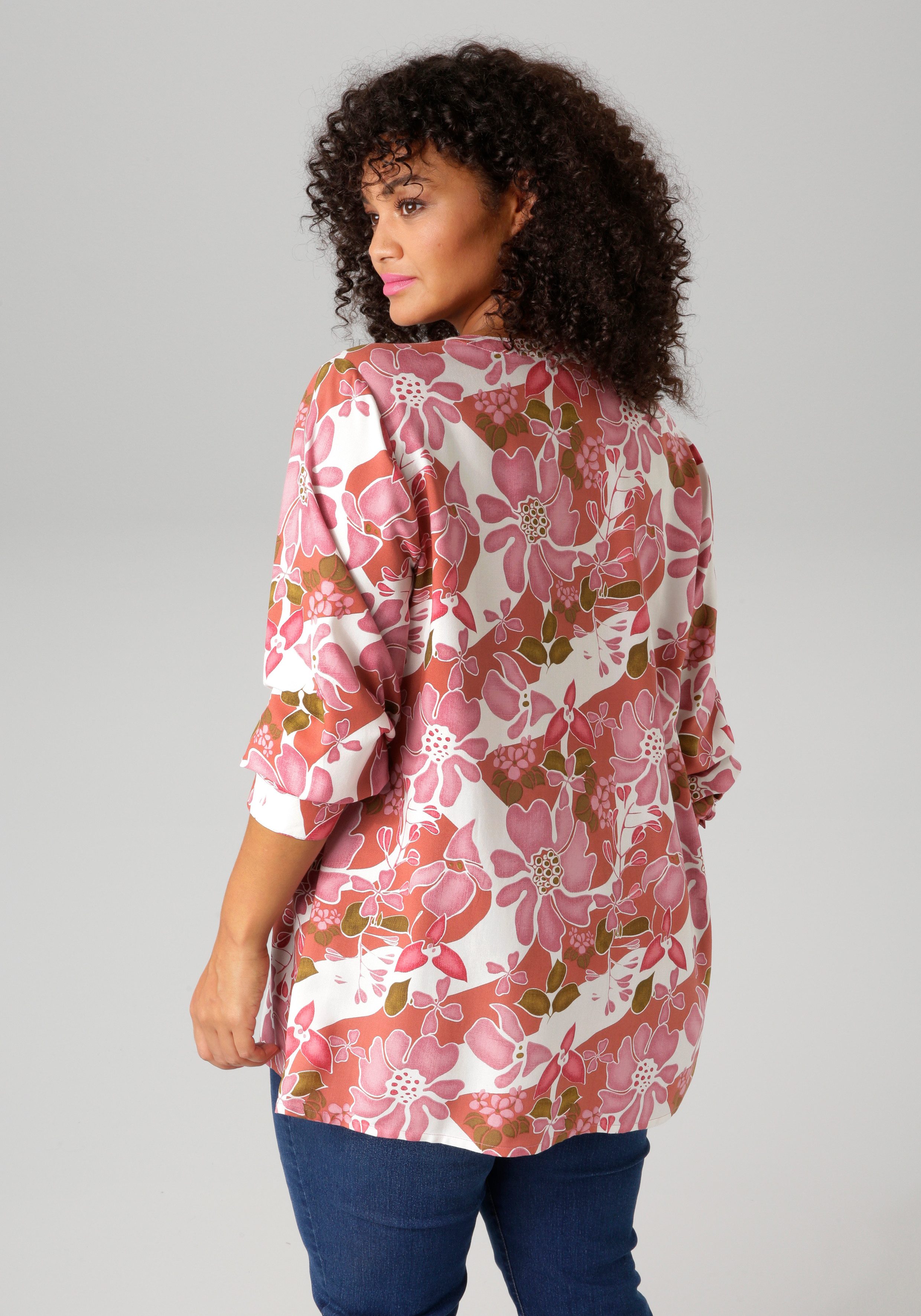 Aniston PLUS Lange blouse met haakapplicatie langs de knoopsluiting - nieuwe collectie
