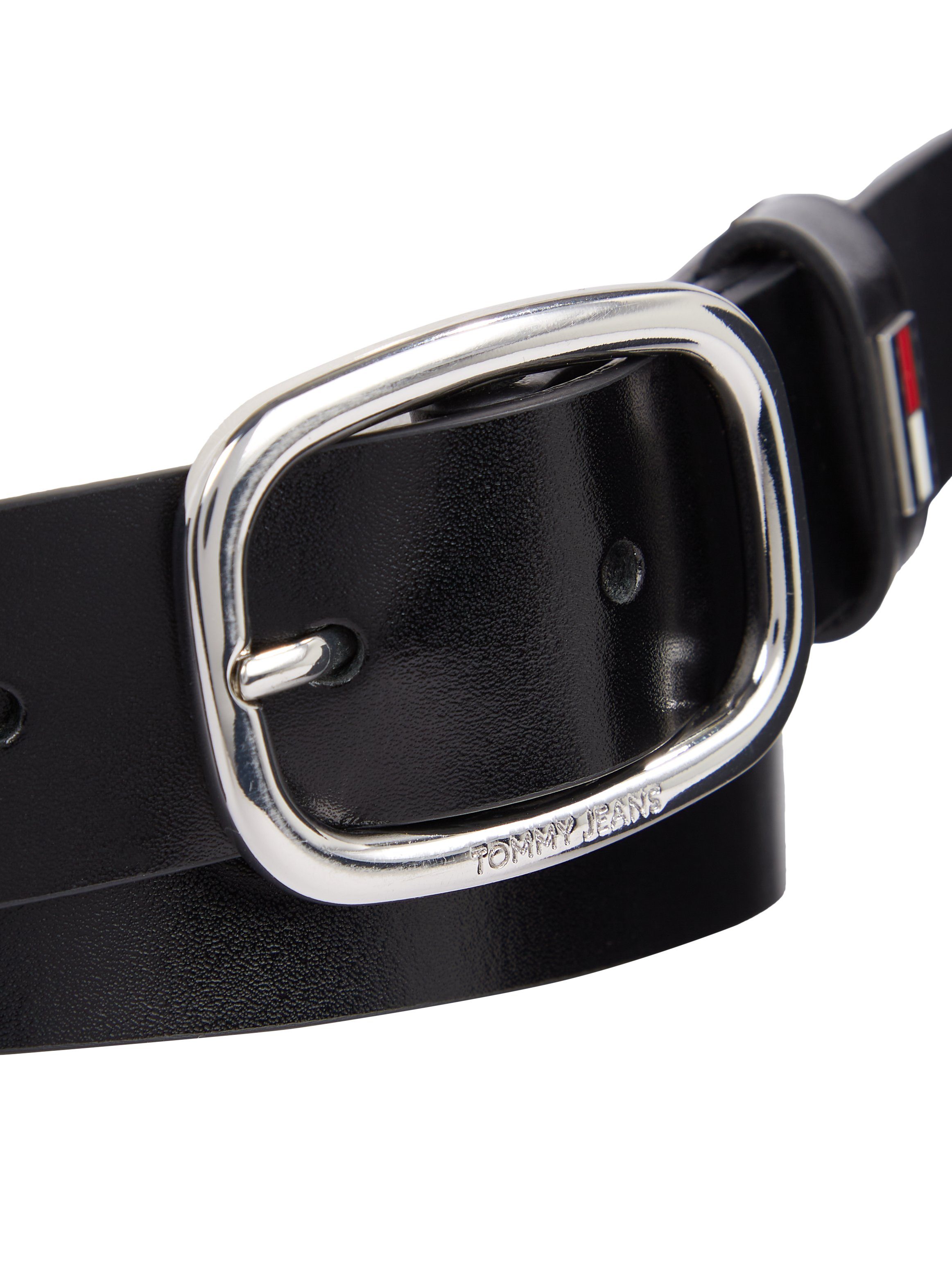 TOMMY JEANS Leren riem TJW OVAL 3.0 Ovale eenvoudig pin sluiting en logo op de sluiting