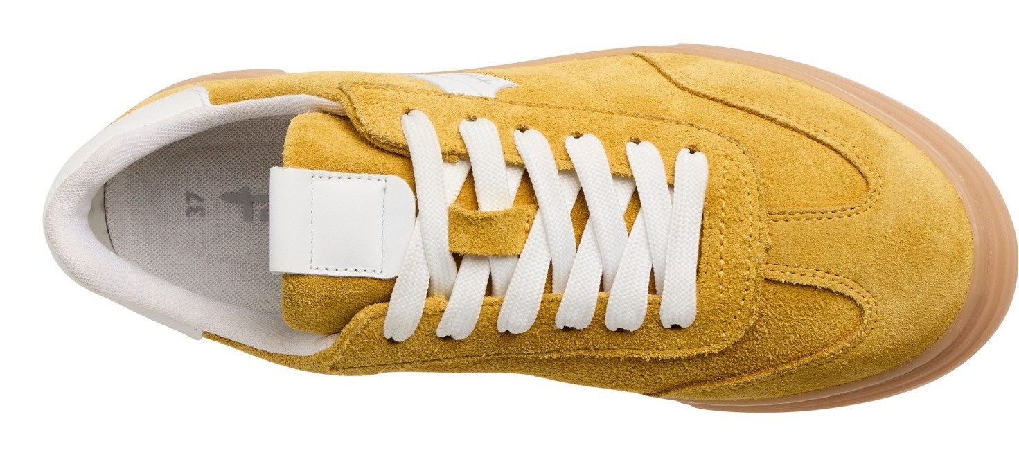 Tamaris Plateausneakers veterschoen, lage schoen, vrijetijdsschoen met gepolsterde schachtversteviging