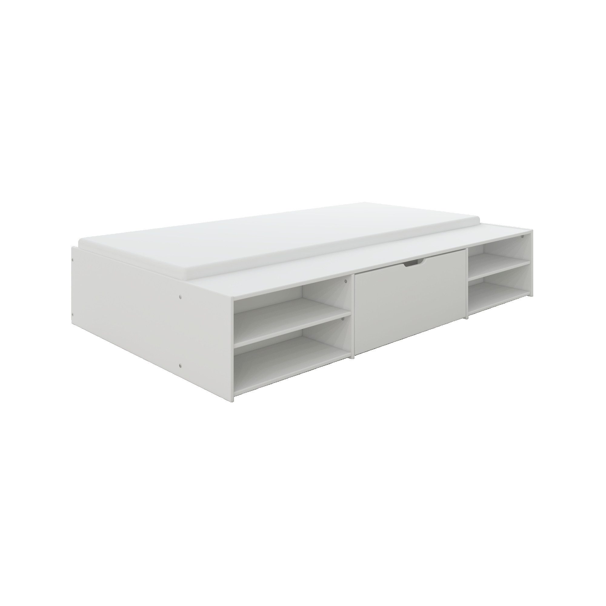 Home affaire Bed Magdala inclusief lattenbodem, veel opbergruimte, brede plank, fsc® gecertificeerd