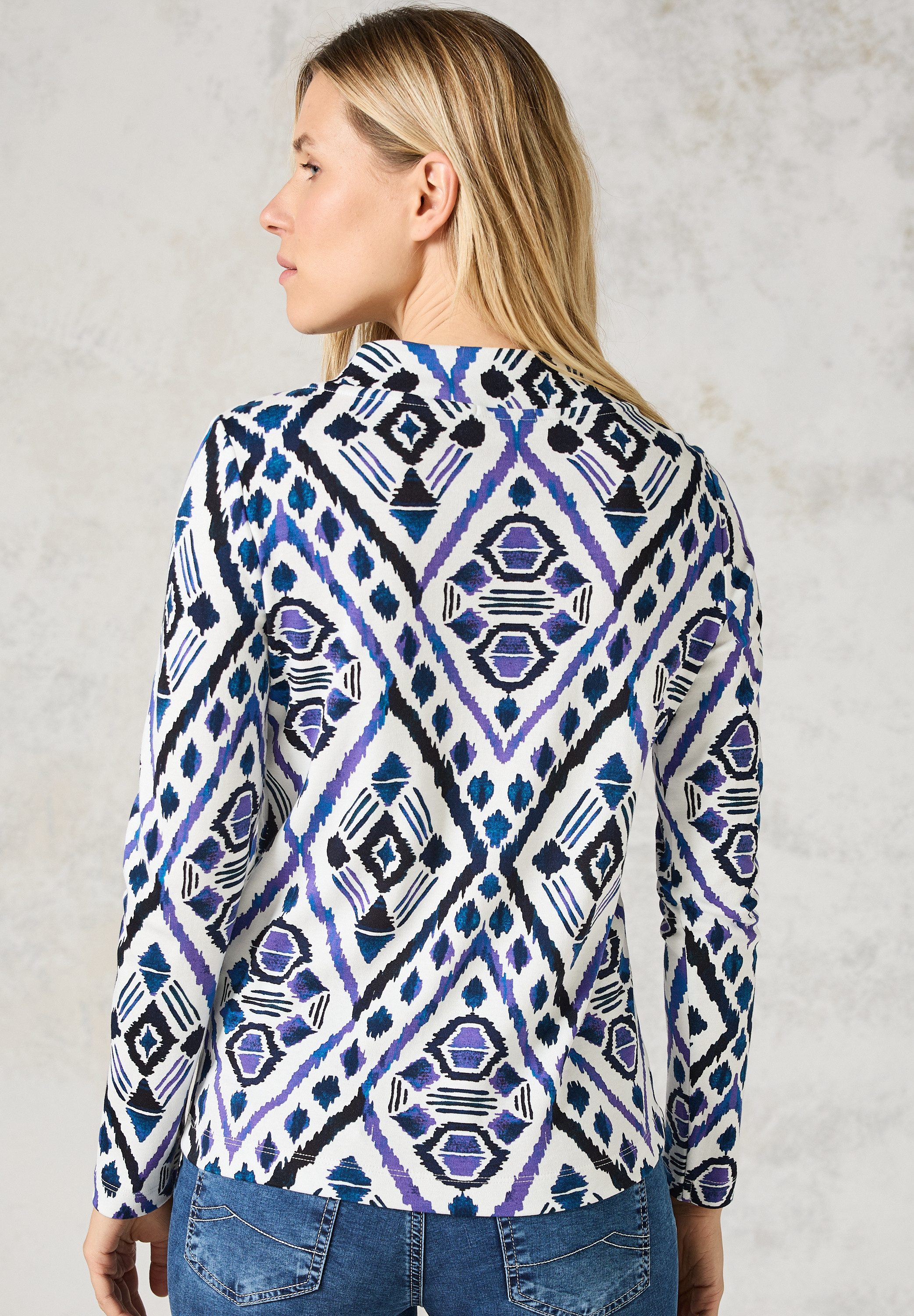 Cecil Shirt met lange mouwen met grafisch patroon