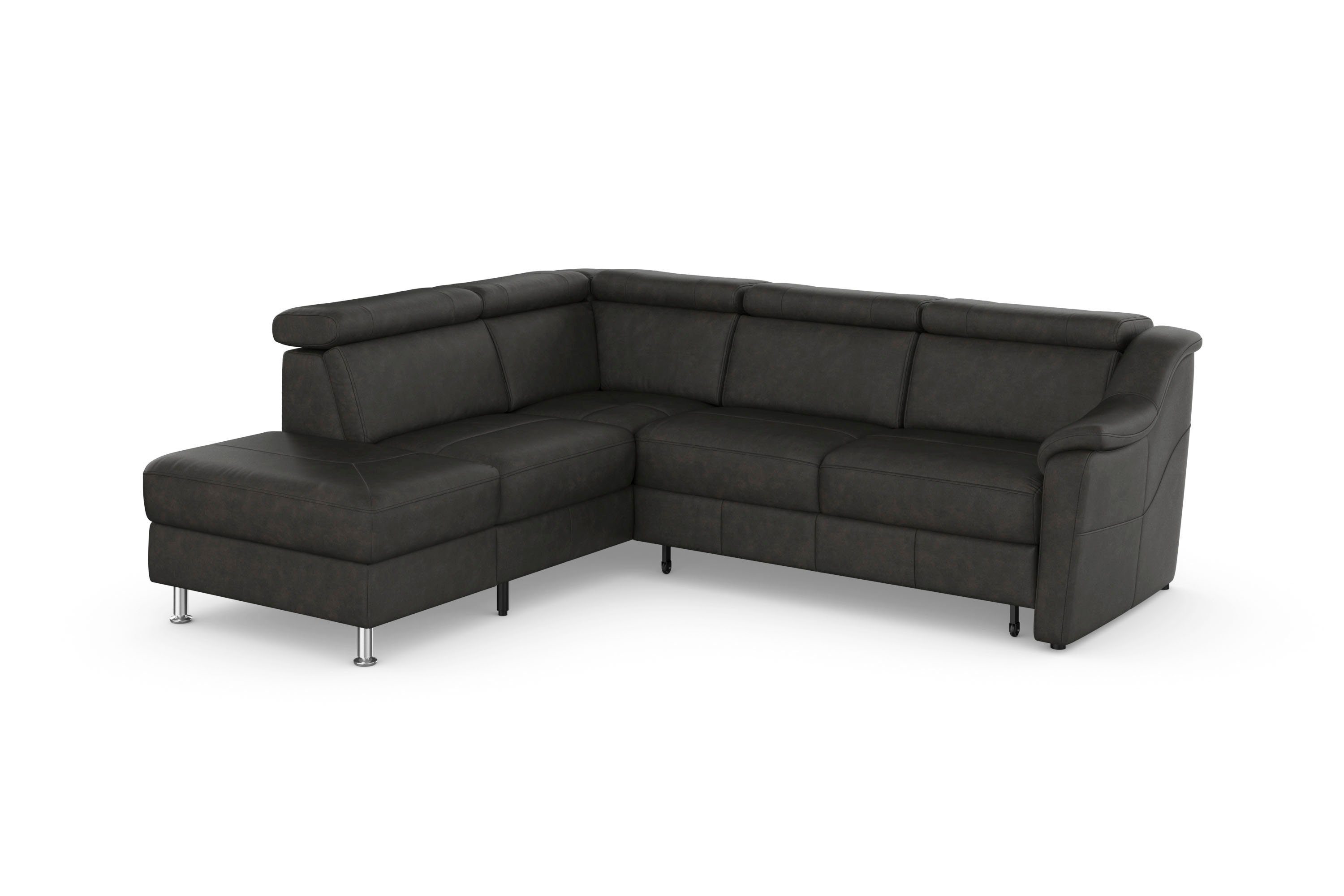 sit&more Hoekbank Freetown L-vorm met verstelbare hoofdsteun en comfortabele binnenvering