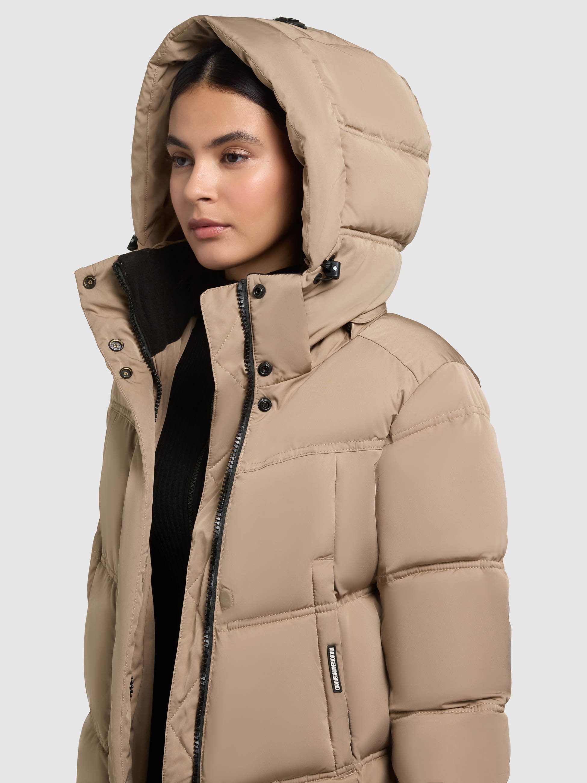 khujo Gewatteerde jas GRAYA2 Windvanger met magnetische sluiting