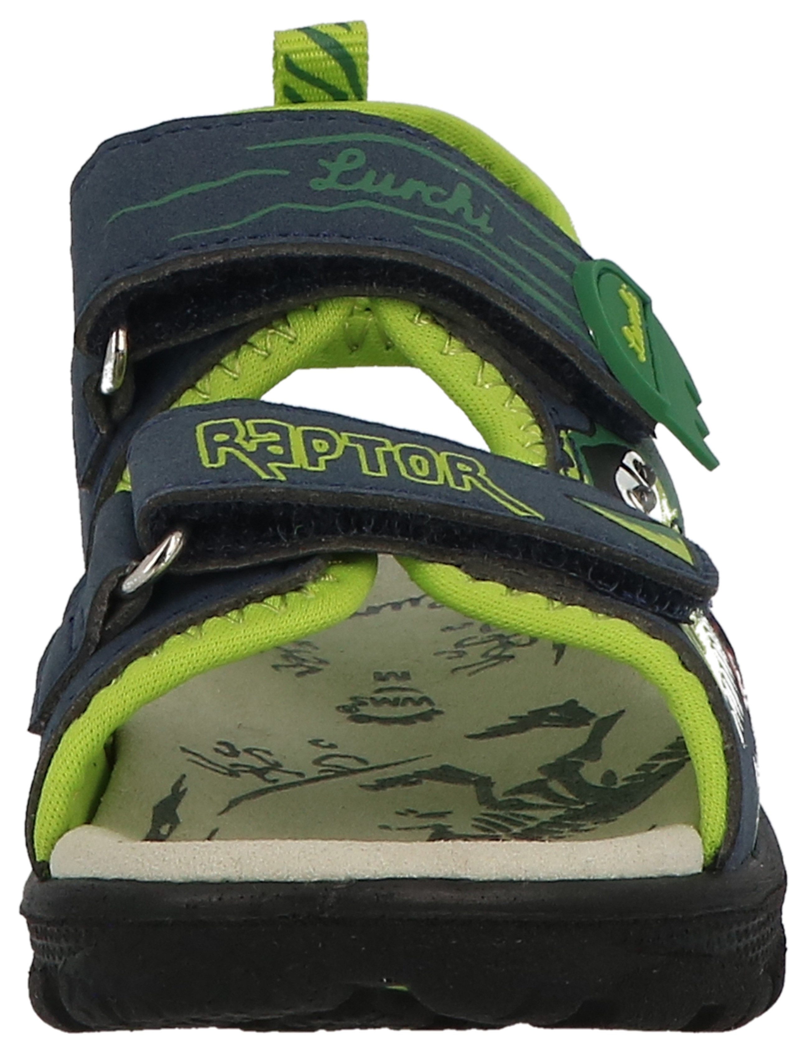 Lurchi Sandalen Krypto, knipper schoen , trekking sandaal met krokodil-motief, maatsjabloon om te downloaden
