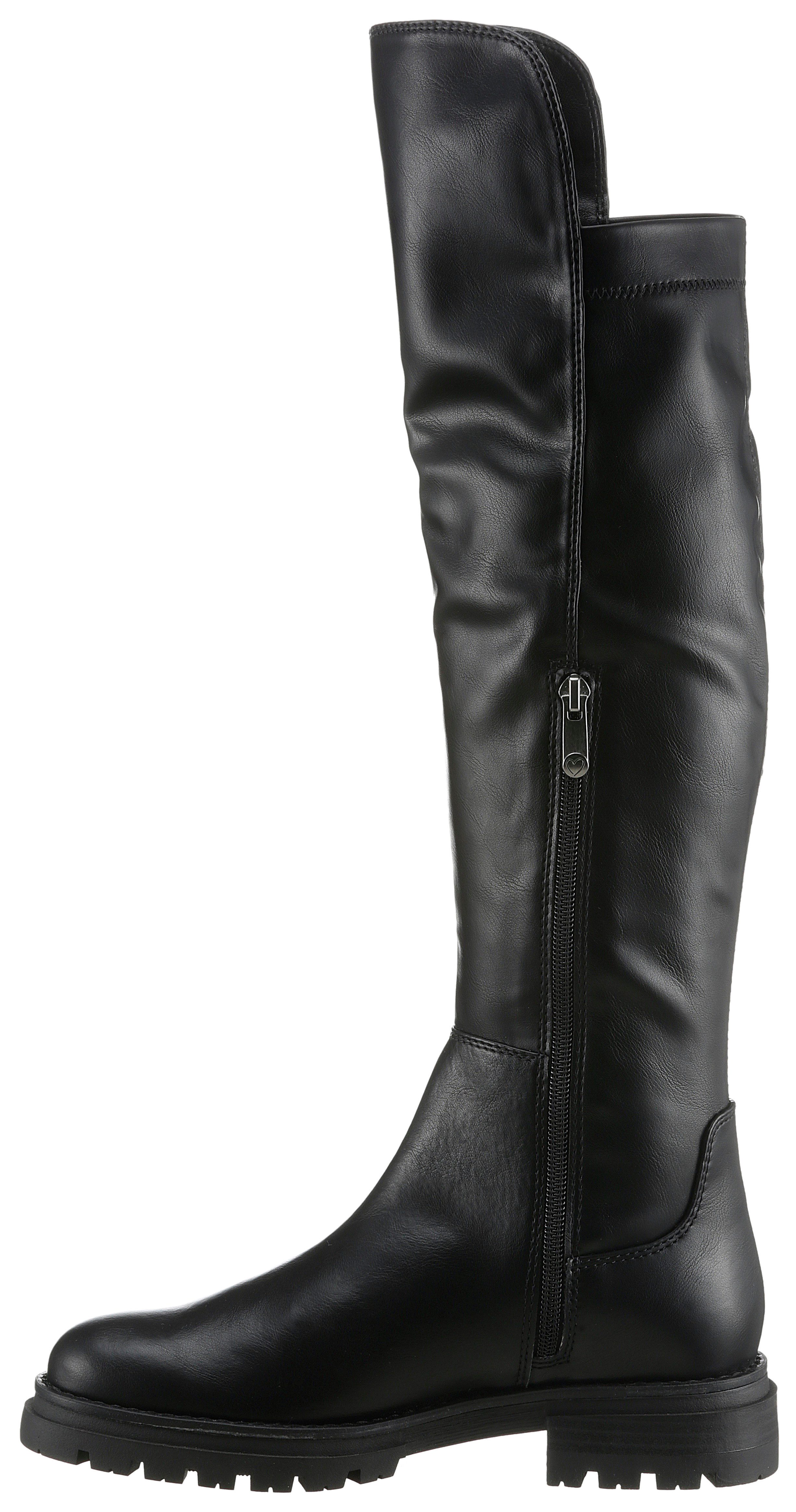 Marco Tozzi Overknee-laarzen Trentino , blokhak, herfstmode, flats, met feel me-uitrusting
