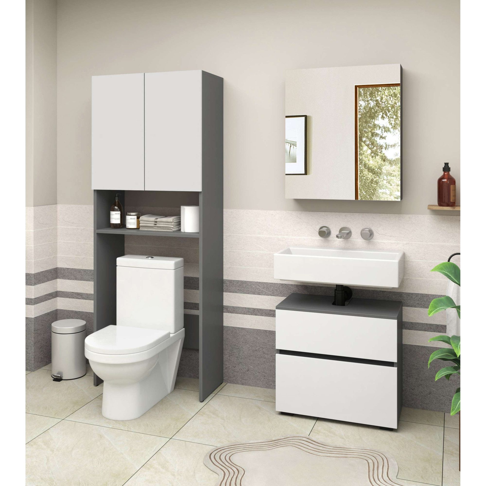 Home affaire Kast voor wasmachine Wisla met 2 deuren, breedte 68 cm, hoogte 180 cm