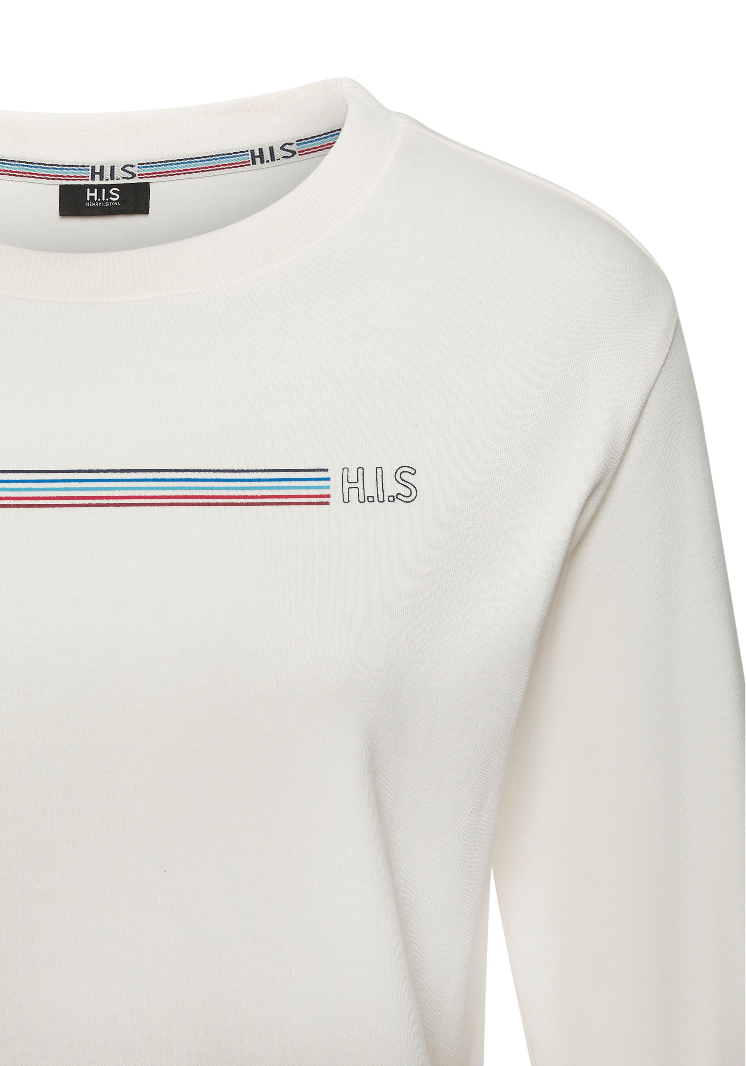 H.I.S Sweatshirt Basic met logoprint, loungewear