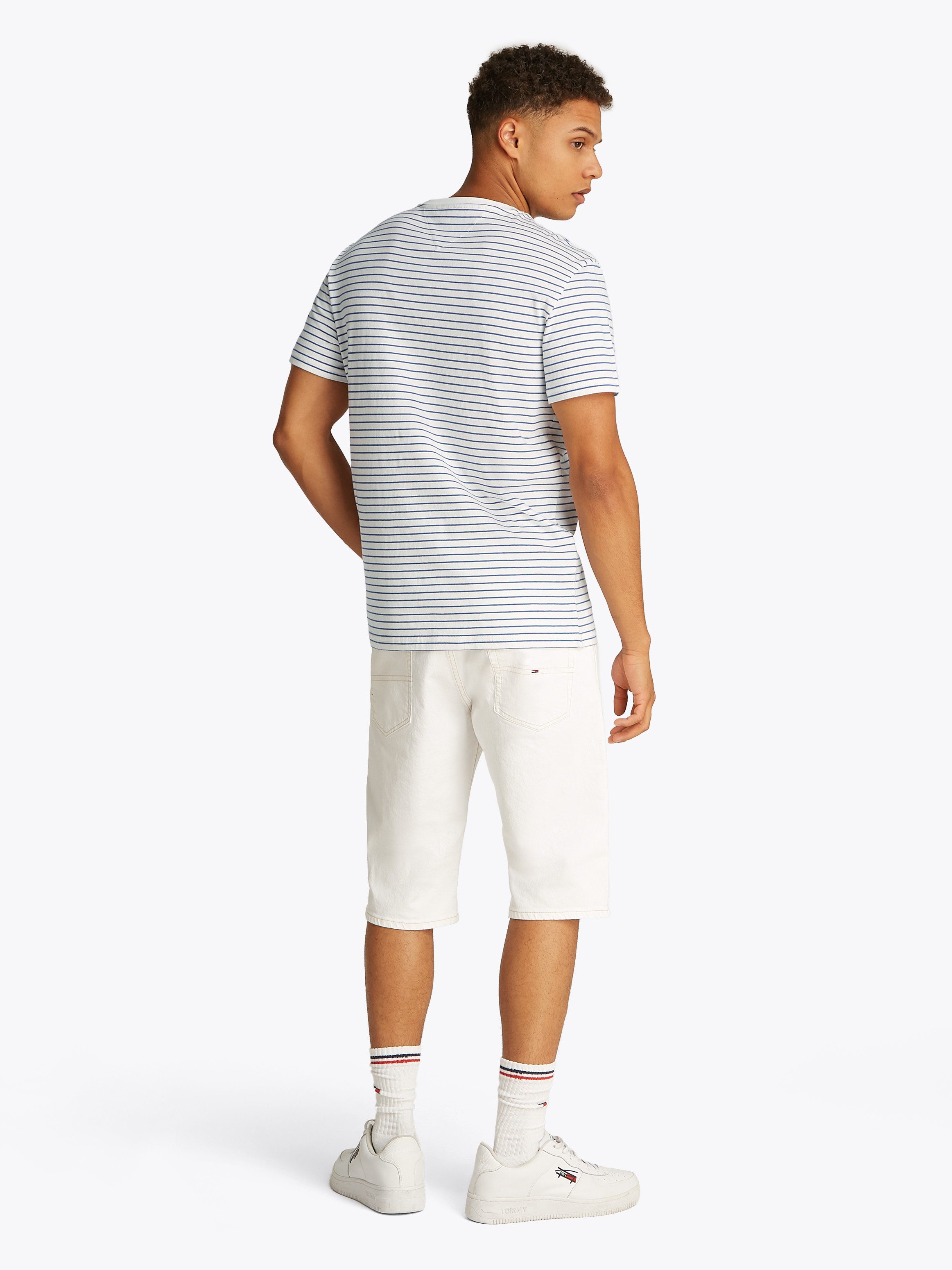 TOMMY JEANS Shirt met ronde hals TJM SLIM STRIPE TEE