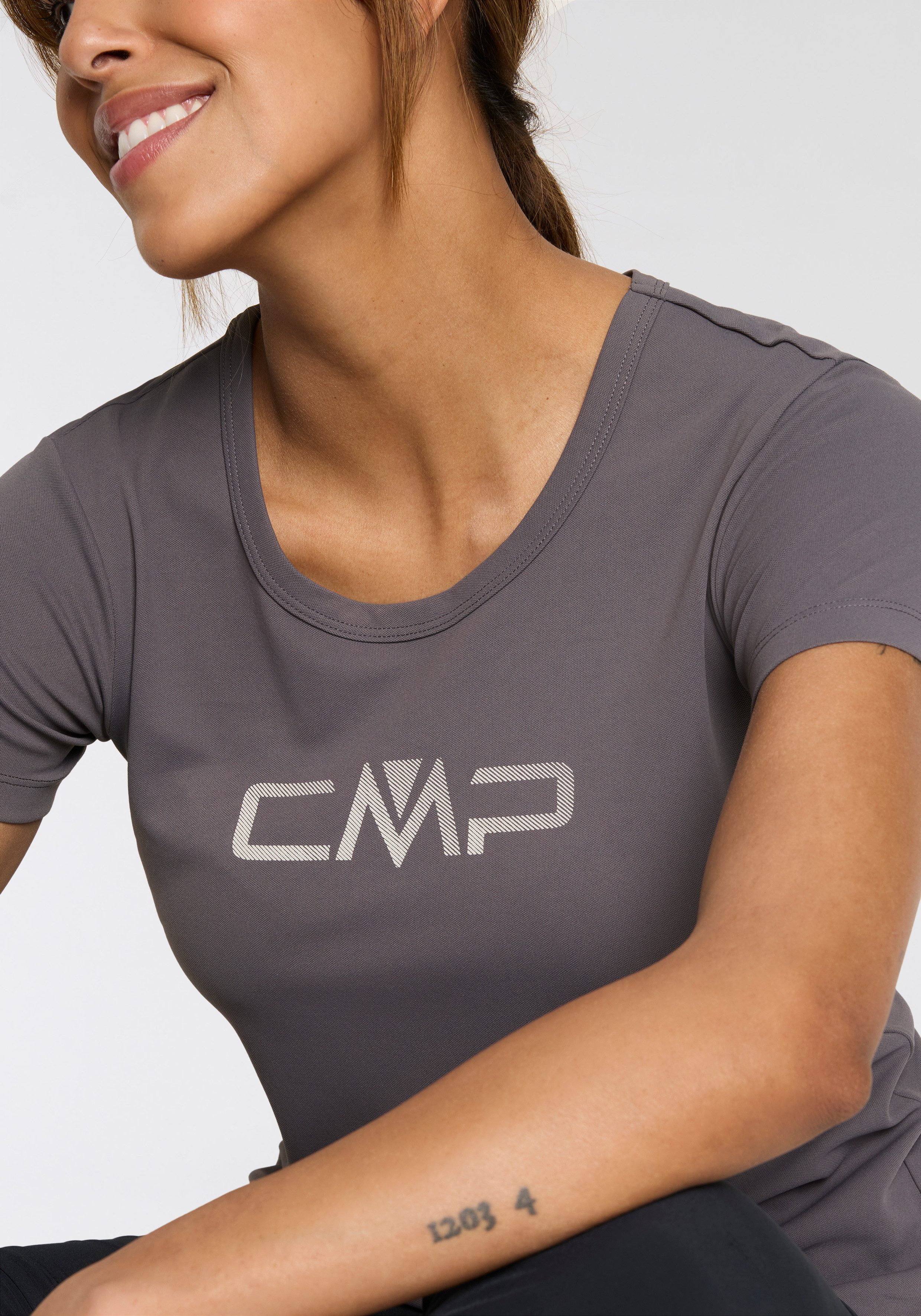 CMP T-shirt WOMAN CO T-SHIRT Snel drogend & ademend (1-delig)