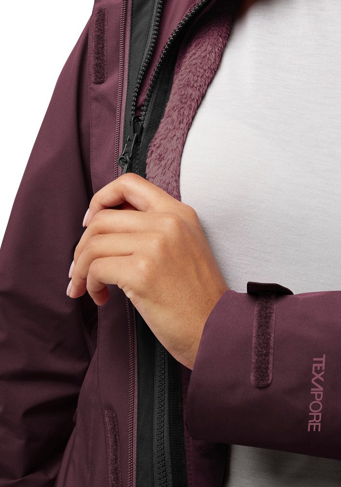 Jack Wolfskin Functioneel 3-in-1-jack ROTWAND 3IN1 JKT W