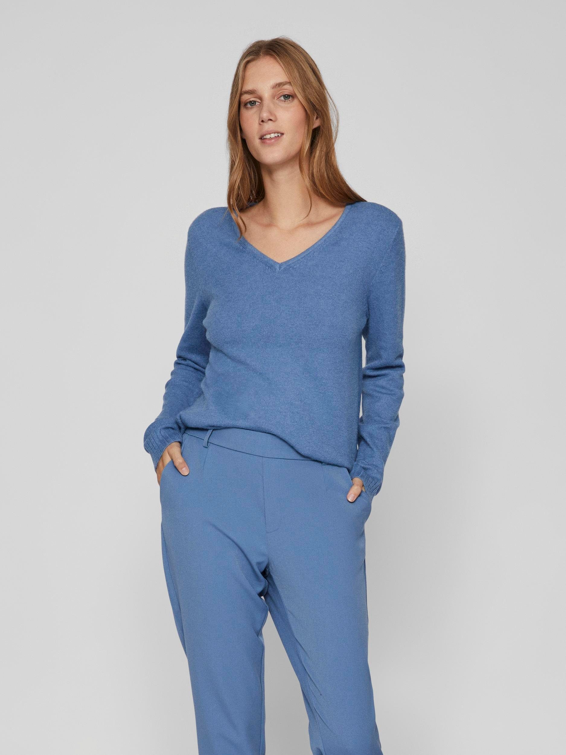 Vila Trui met V-hals VIRIL V-NECK L S KNIT TOP NOOS