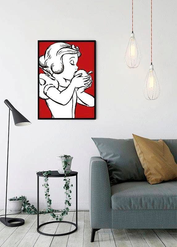 Komar Wanddecoratie Snow white Apple Bite - red Wanddecoratie voor de kinderkamer - zonder lijst (1 stuk)