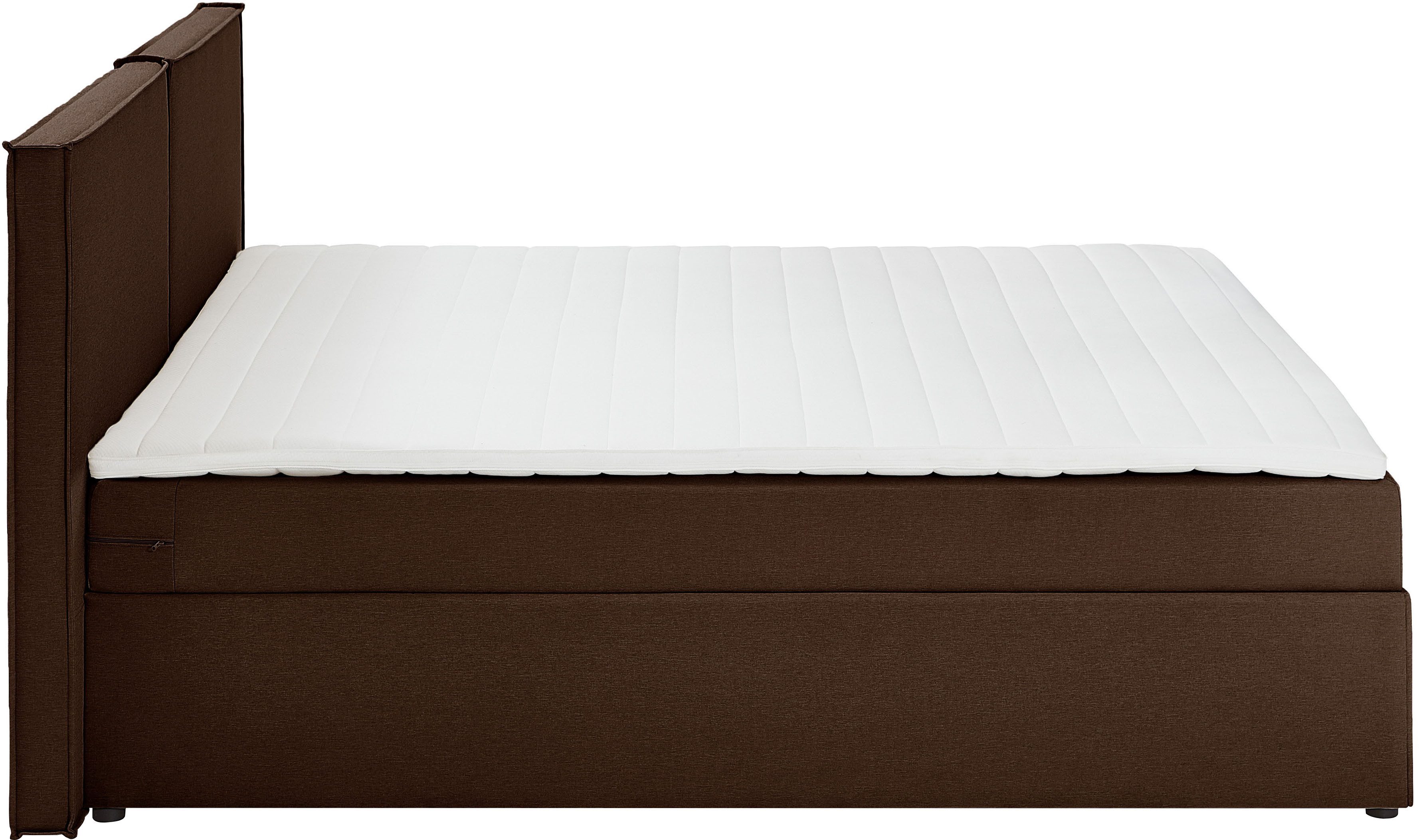 ATLANTIC home collection Boxspring NIKITA bodembedekkend bed, optioneel met matras en topper