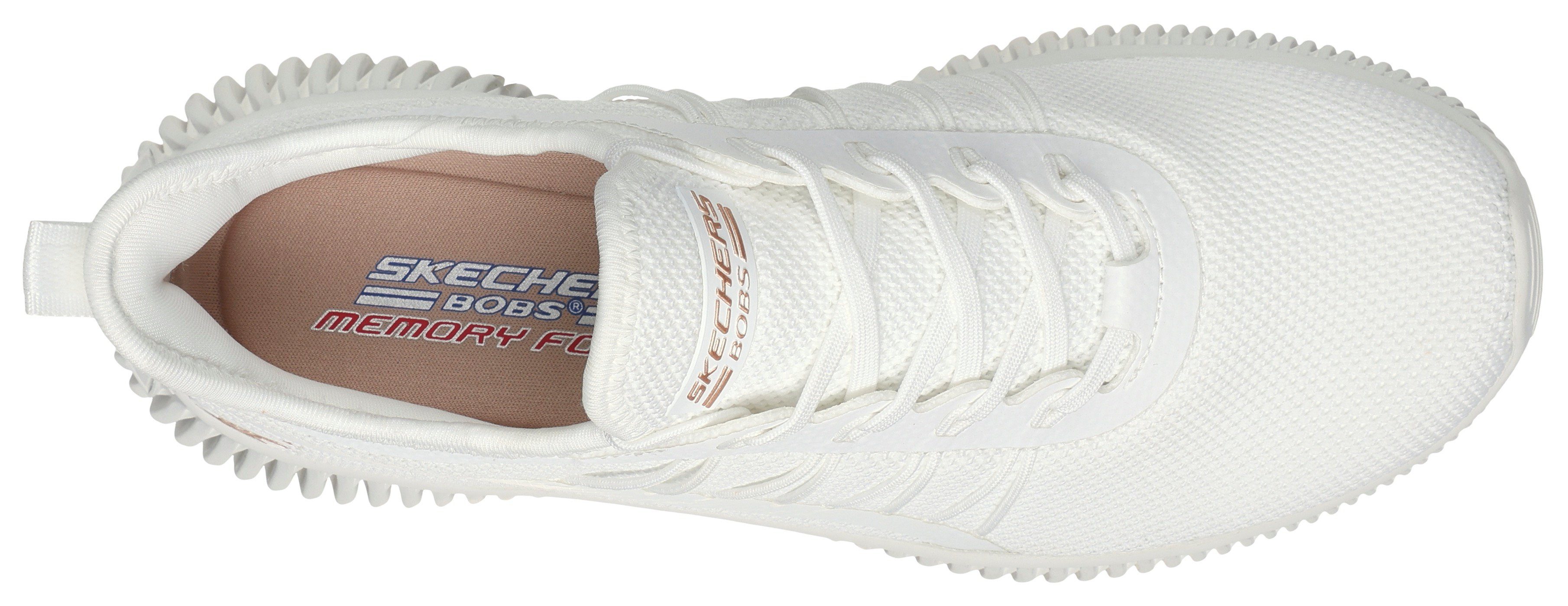 Skechers Slip-on sneakers BOBS GEO-NEW AESTHETICS Vrijetijdsschoen, instapschoen in vegan uitvoering