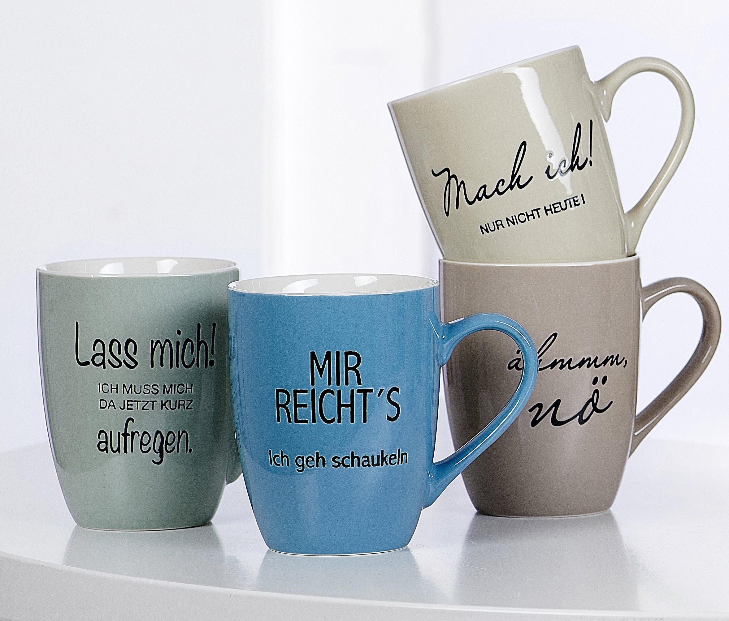 Ritzenhoff & Breker Beker Uitspraken Motief 'gezegden'. 300 ml(set, 4-delig)