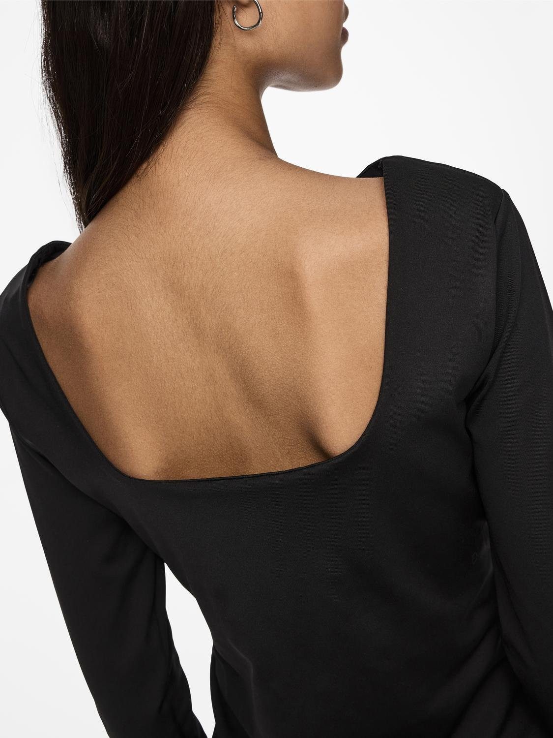 pieces Shirt met lange mouwen PCNEJA LS REVERSIBLE TOP NOOS EXP BC 2-in-1 omkeerbaar 2 uitsnedevarianten