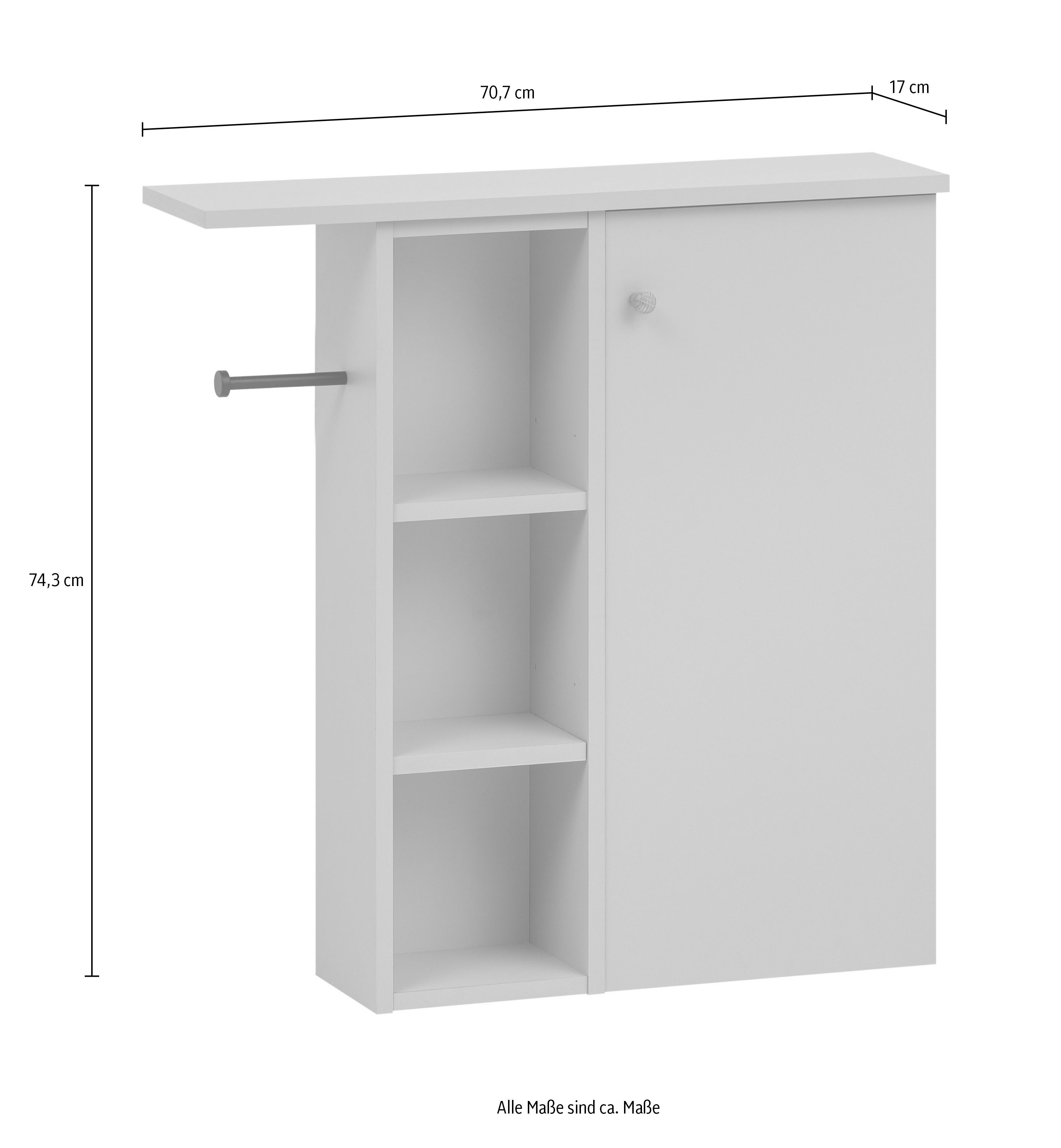 Schildmeyer Smalle kast Bjarne, breedte 70 cm, handvat van massief hout