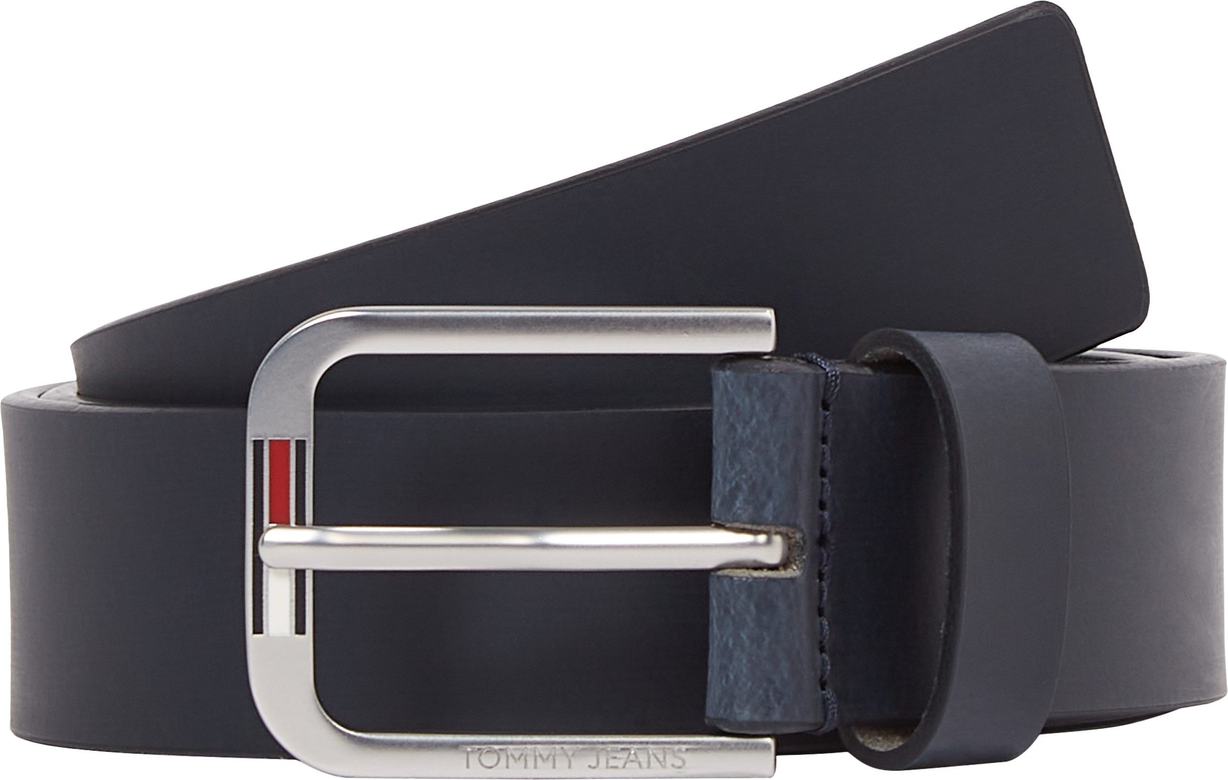 TOMMY JEANS Leren riem TJM AUSTIN 3.5 Eenvoudige pin sluiting met logo zachte haptiek