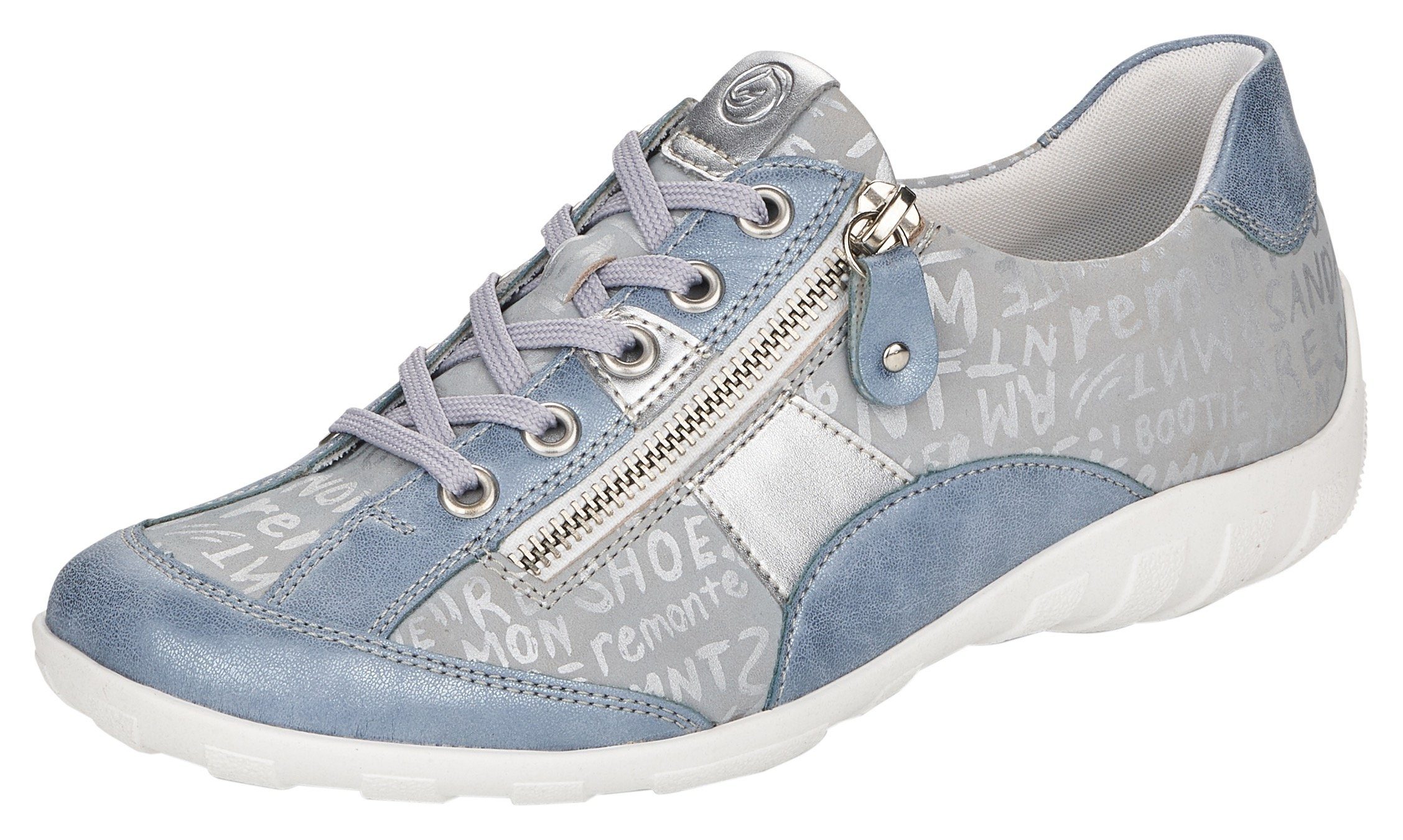 Remonte Veterschoenen met fijne metallic glans, vrijetijdsschoen, lage schoen, veterschoen