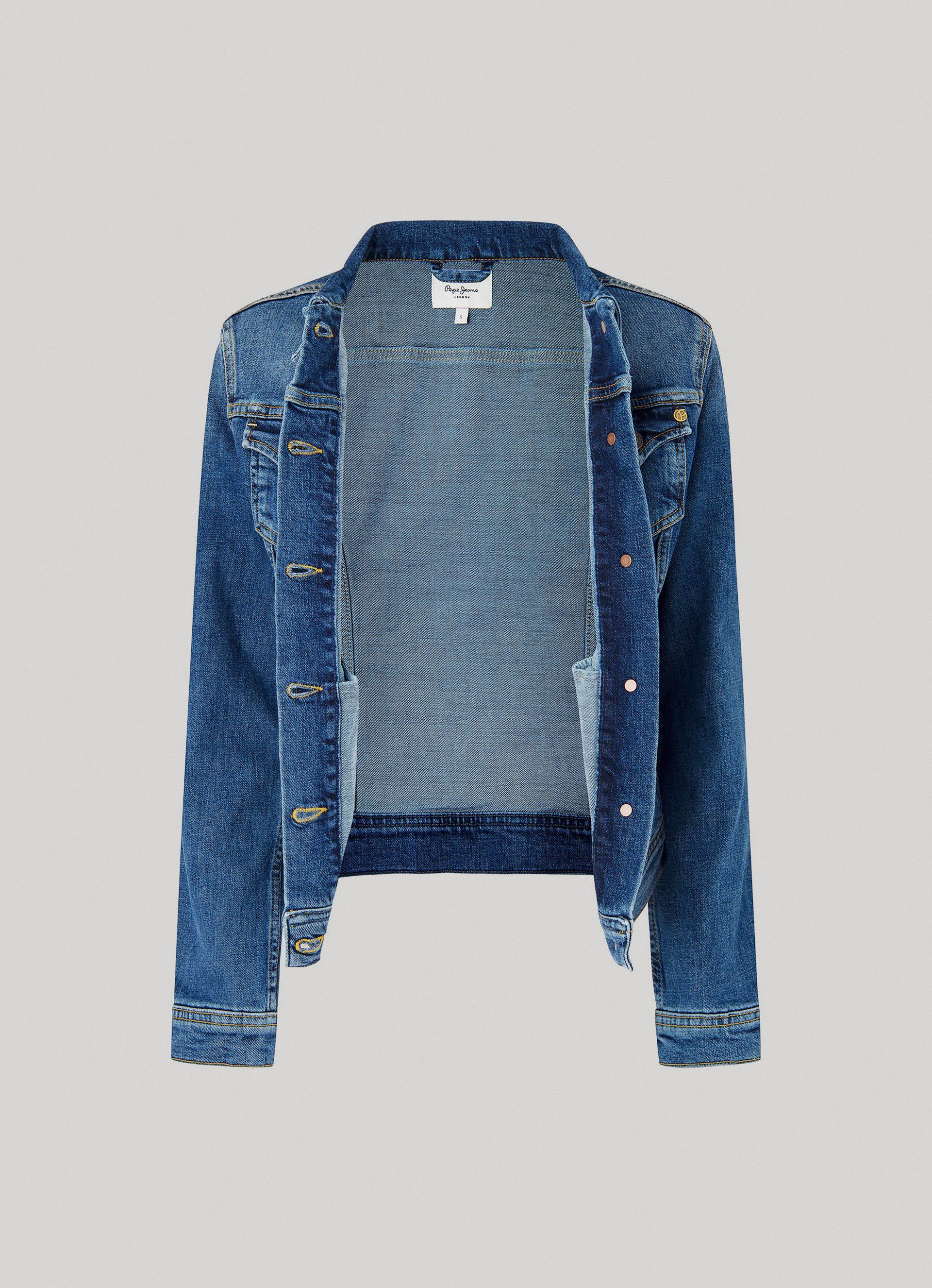Pepe Jeans jack THRIFT met opgestikte borstzakken en doorknoopsluiting