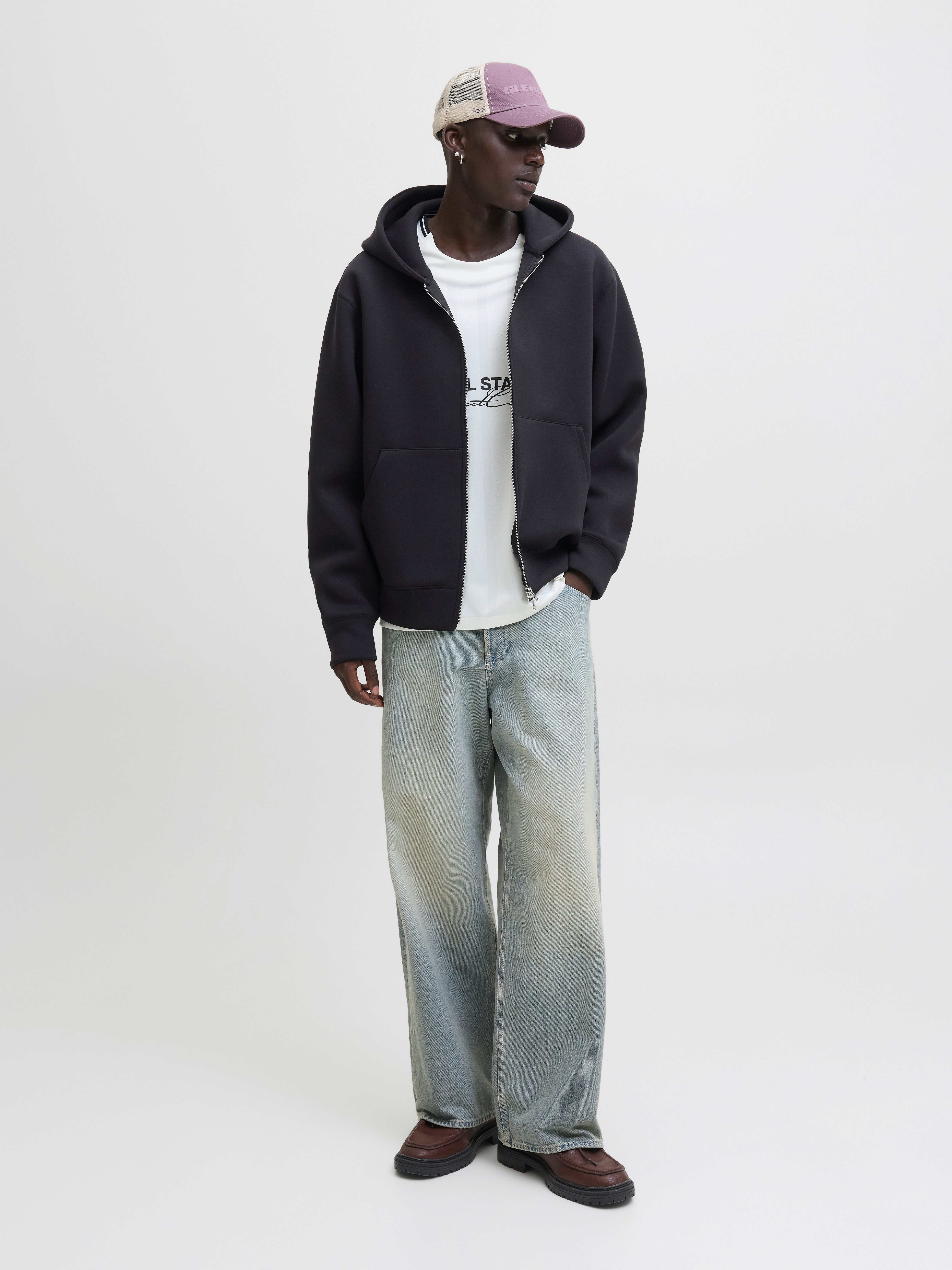 Jack & Jones Hoodie JCOCOVER SCUBA SWEAT ZIP HOOD NOOS