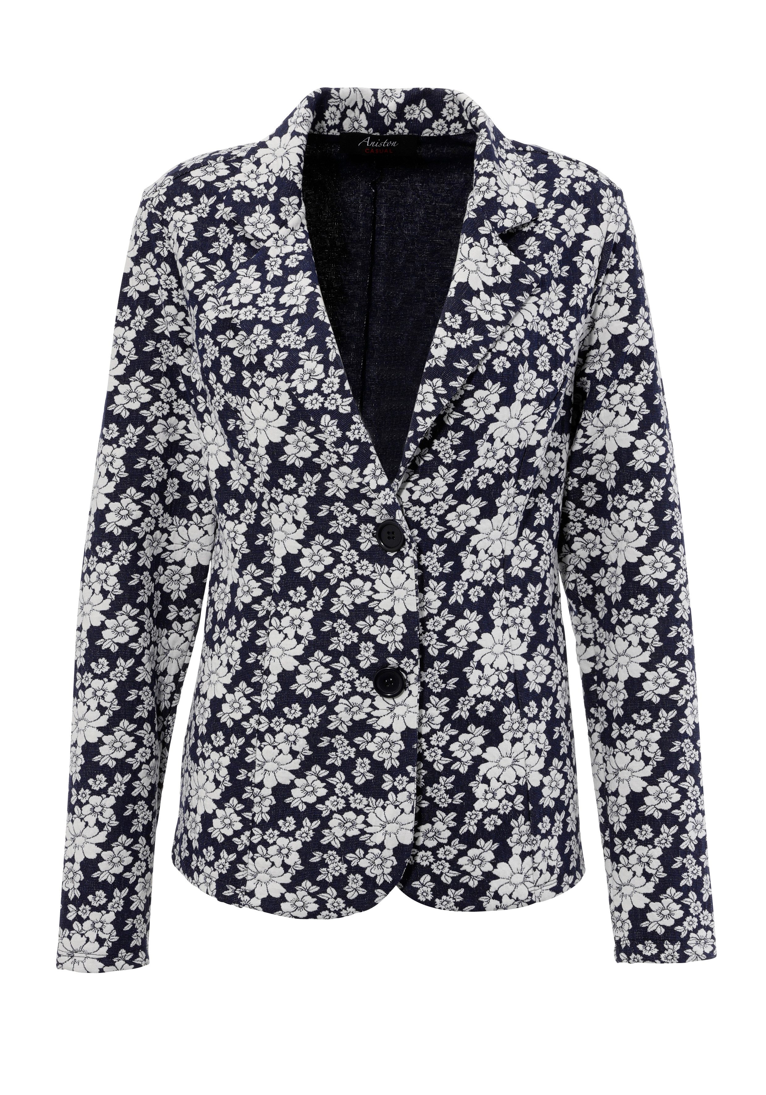 Aniston CASUAL Sweatblazer met expressief bloemenpatroon - nieuwe collectie