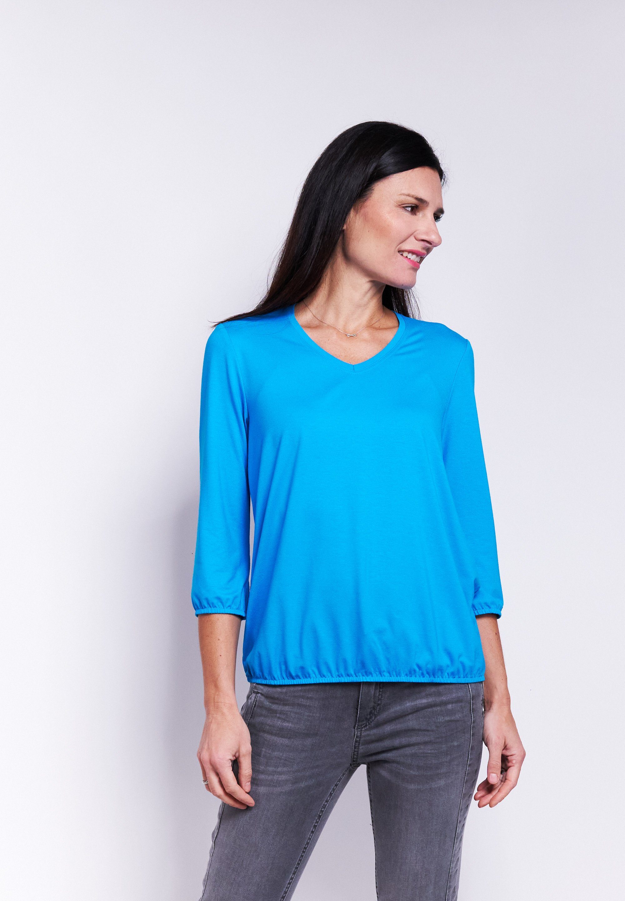 Seidel Moden Shirt met 3/4 mouwen Made in Germany dames shirts met 3/4 mouwen maat 46 groen