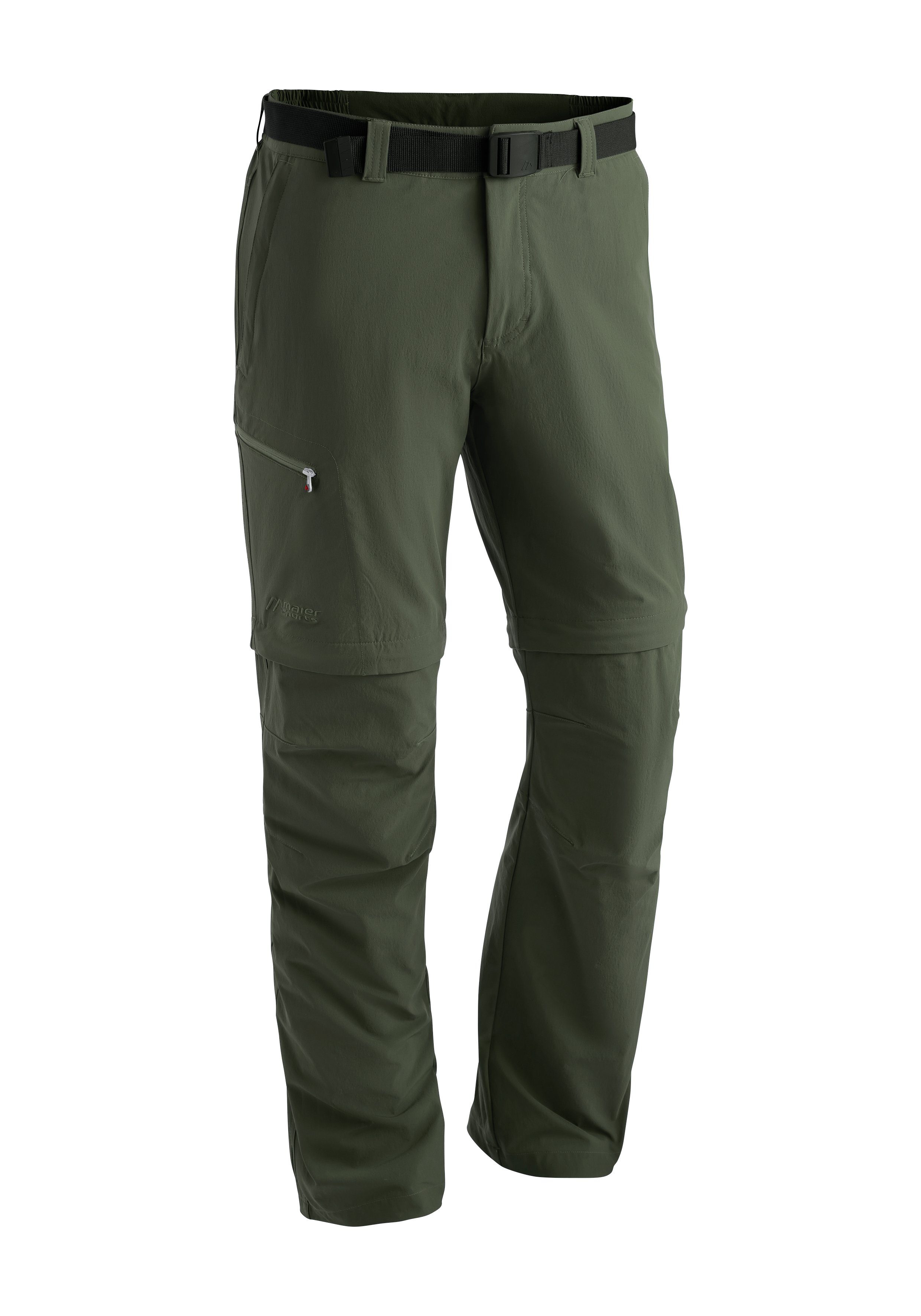 Maier Sports Functionele broek Tajo 2 Heren wandelbroek, afritsbare outdoorbroek, 4 zakken, regular fit heren broeken maat 46 groen