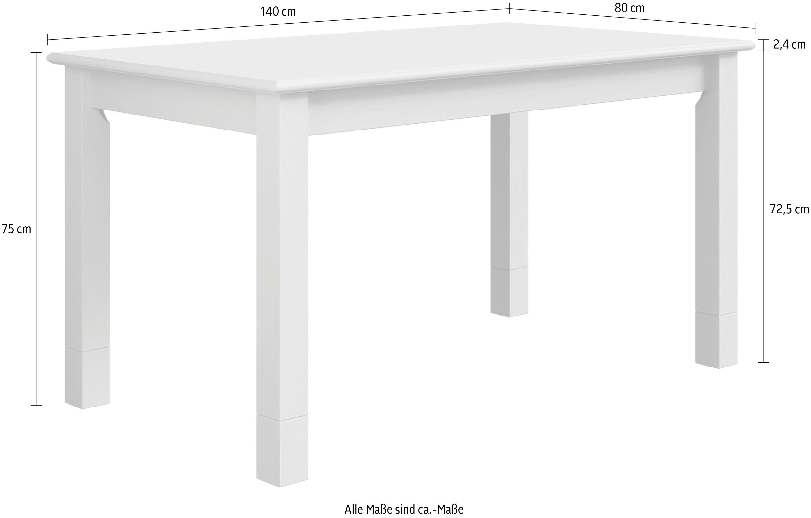 Home affaire Eettafel Rauna Van massief grenen