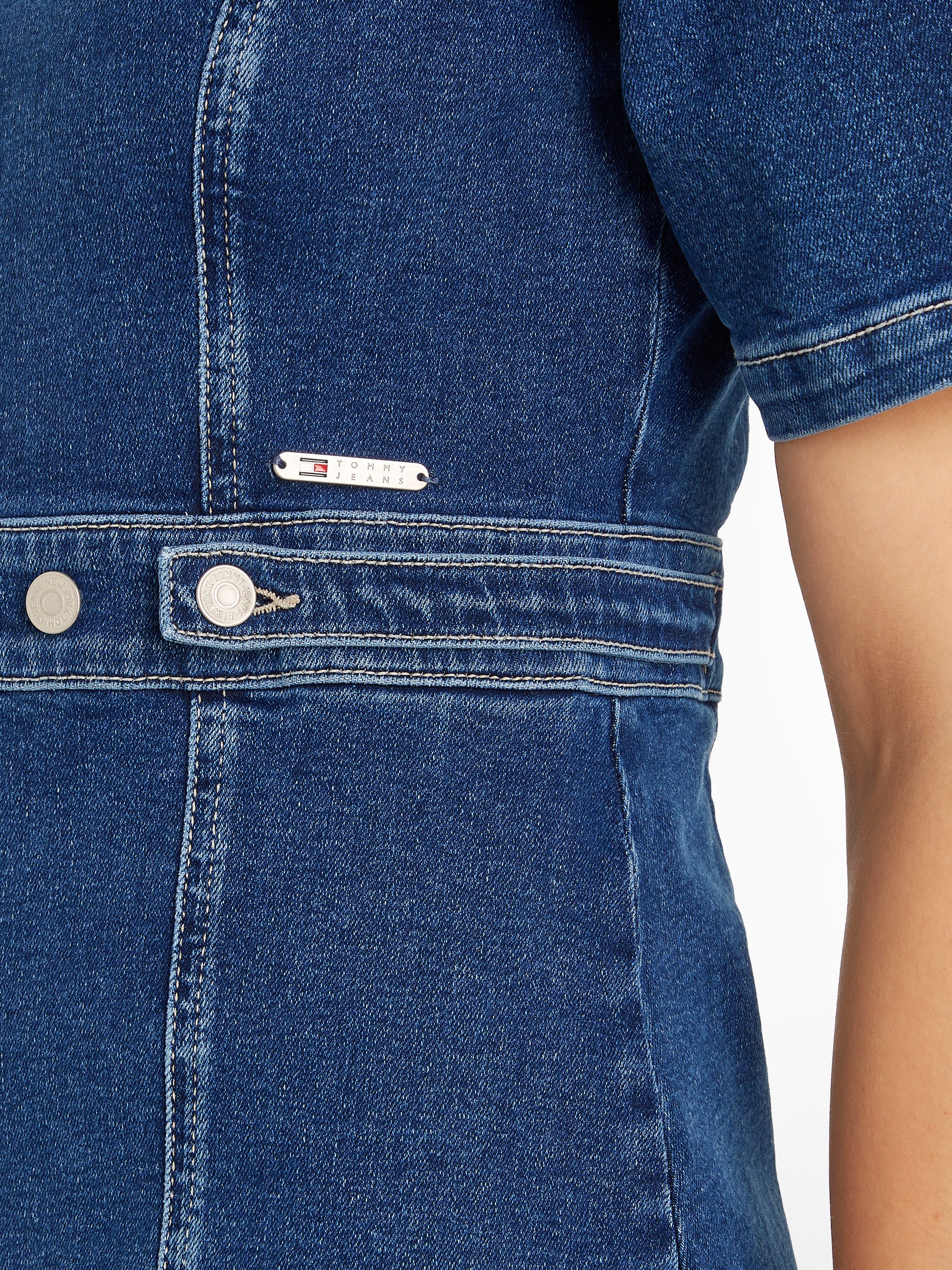TOMMY JEANS Blousejurk FLARED SS DRESS CH4253 in modieuze flared vorm