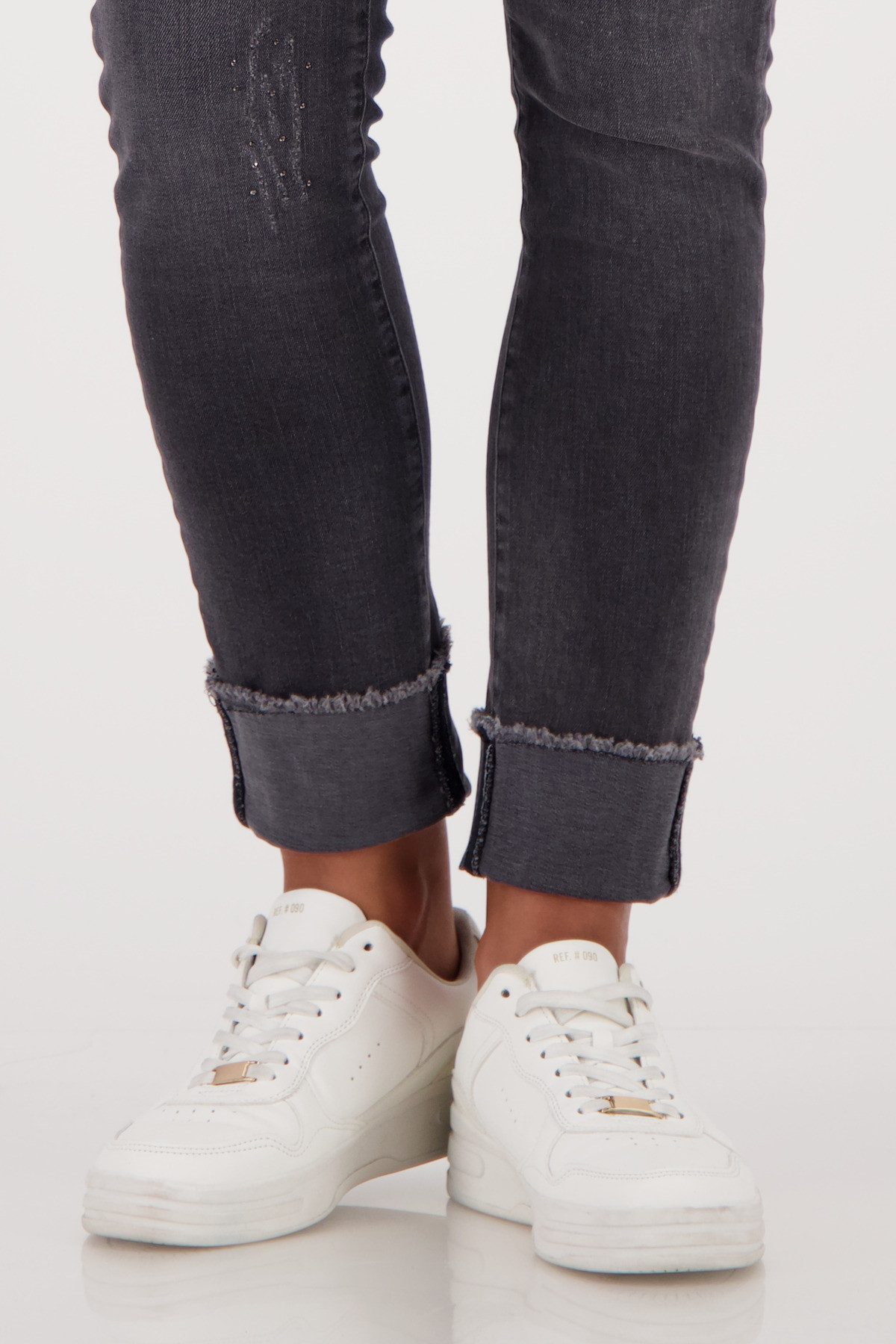 Monari Slim fit jeans Broek Jeans Klinknagelversiering