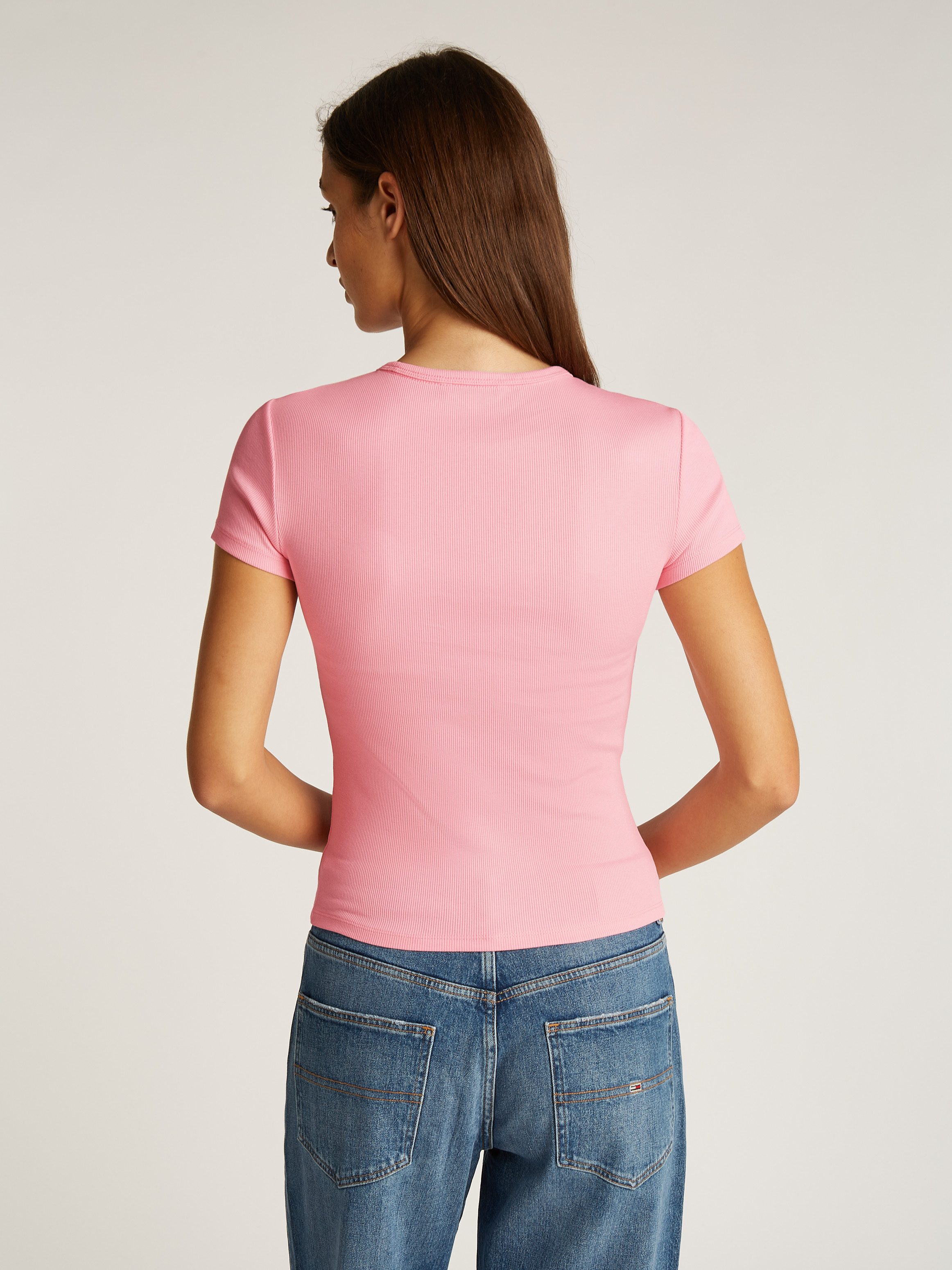 TOMMY JEANS T-shirt TJW SLIM ESSENTIAL RIB SS