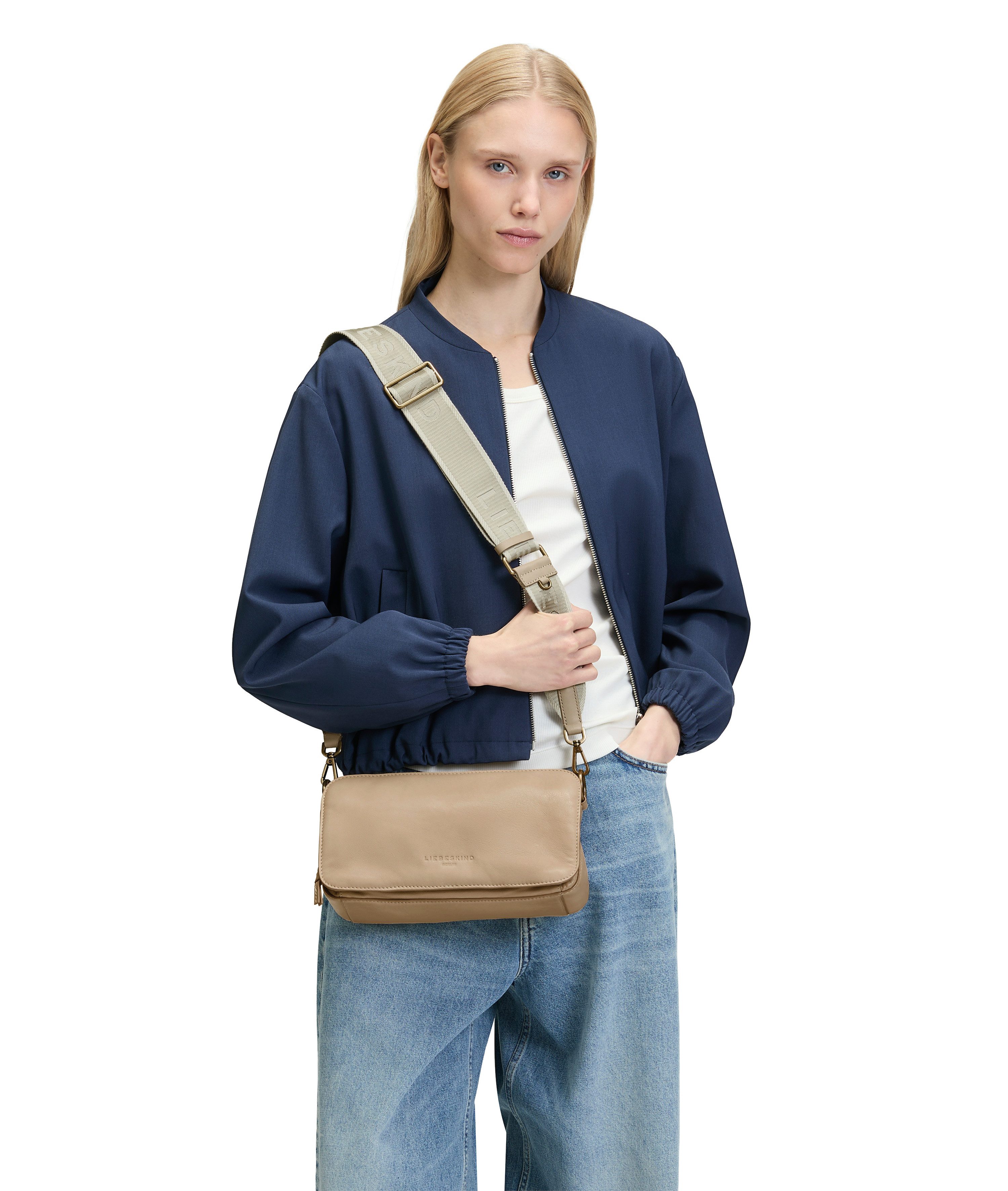 Liebeskind Berlin Schoudertas Crossbody CARRY OVER SHEEP NATURAL
