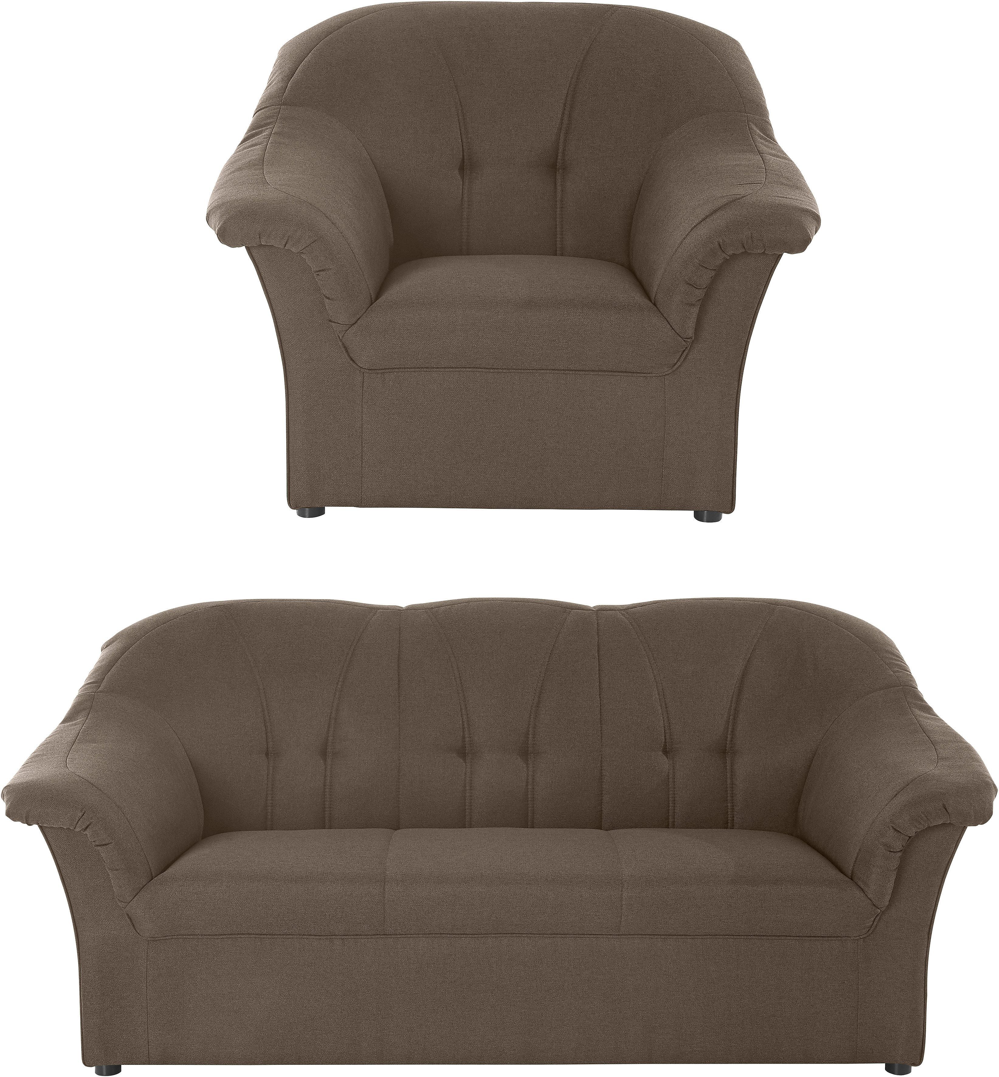 DOMO collection Zithoek Pegnitz Fauteuil en 3-zits (set)