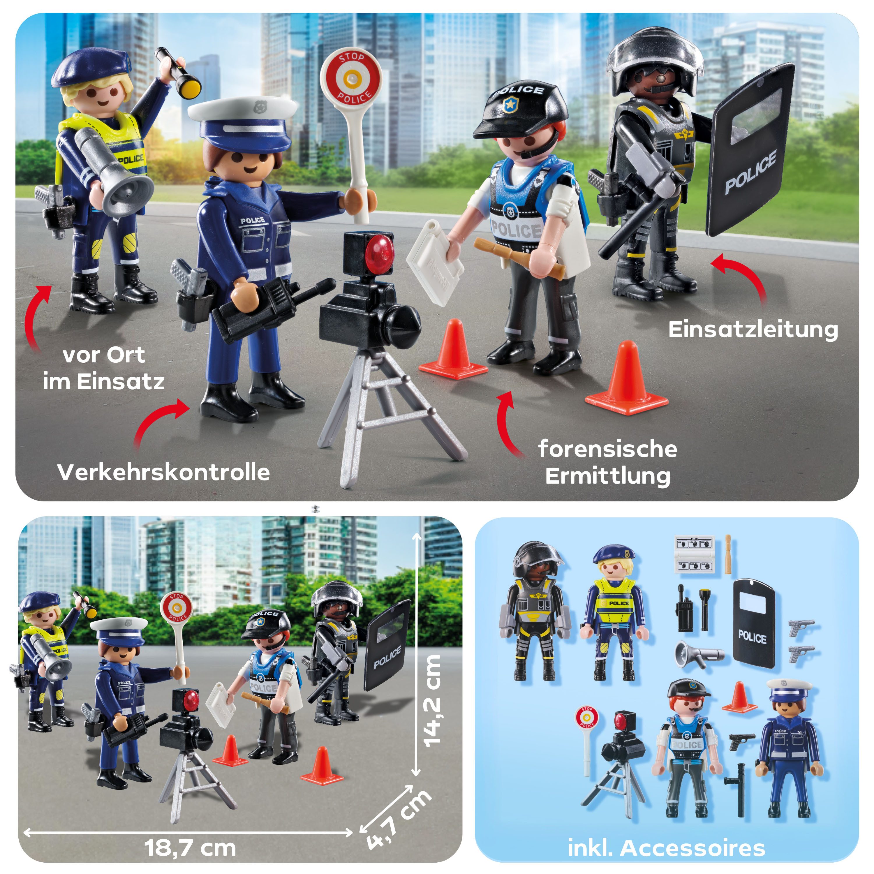 Playmobil® Constructie-speelset Figurenset Polizei (71730), Playmobil Action Heroes (35-delig)