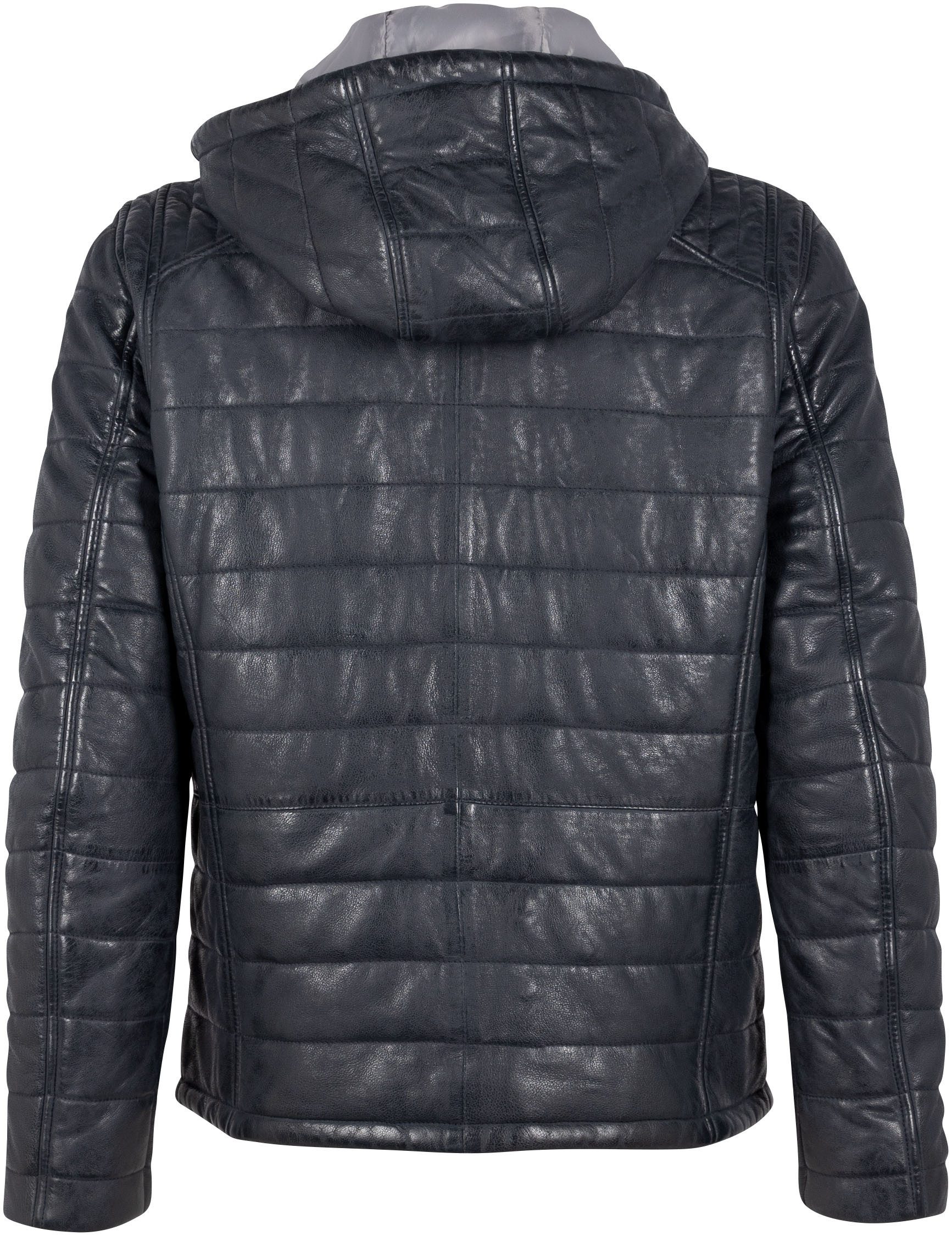 OTTO Mauritius Leren jack GMLyman met capuchon modieuze stitching